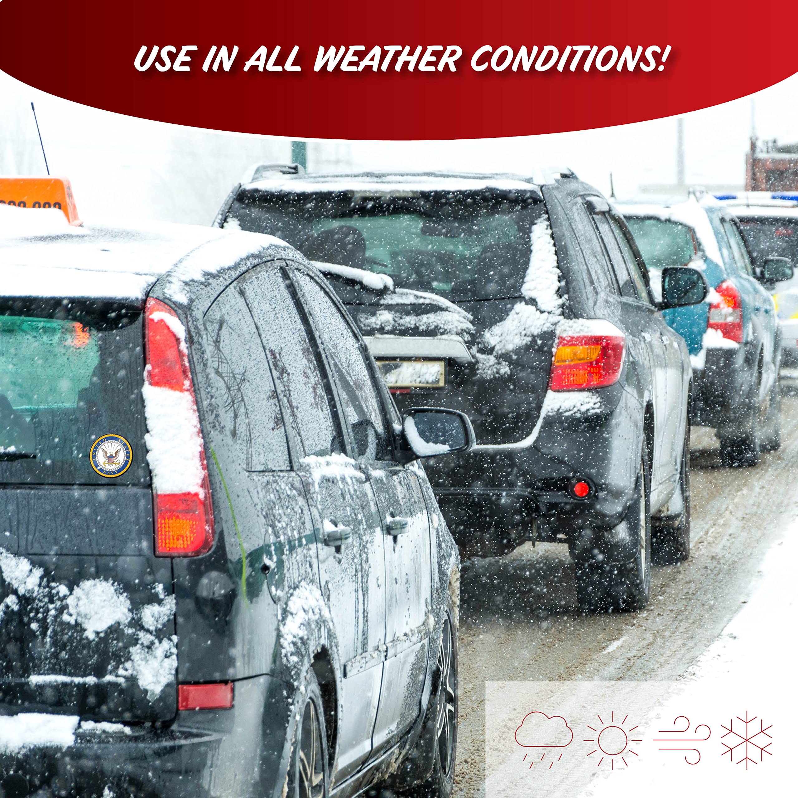 Officially Licensed United States Navy Decal - Large 5.25'' Us Military Sticker For Truck Or Car Windows - Large United States N