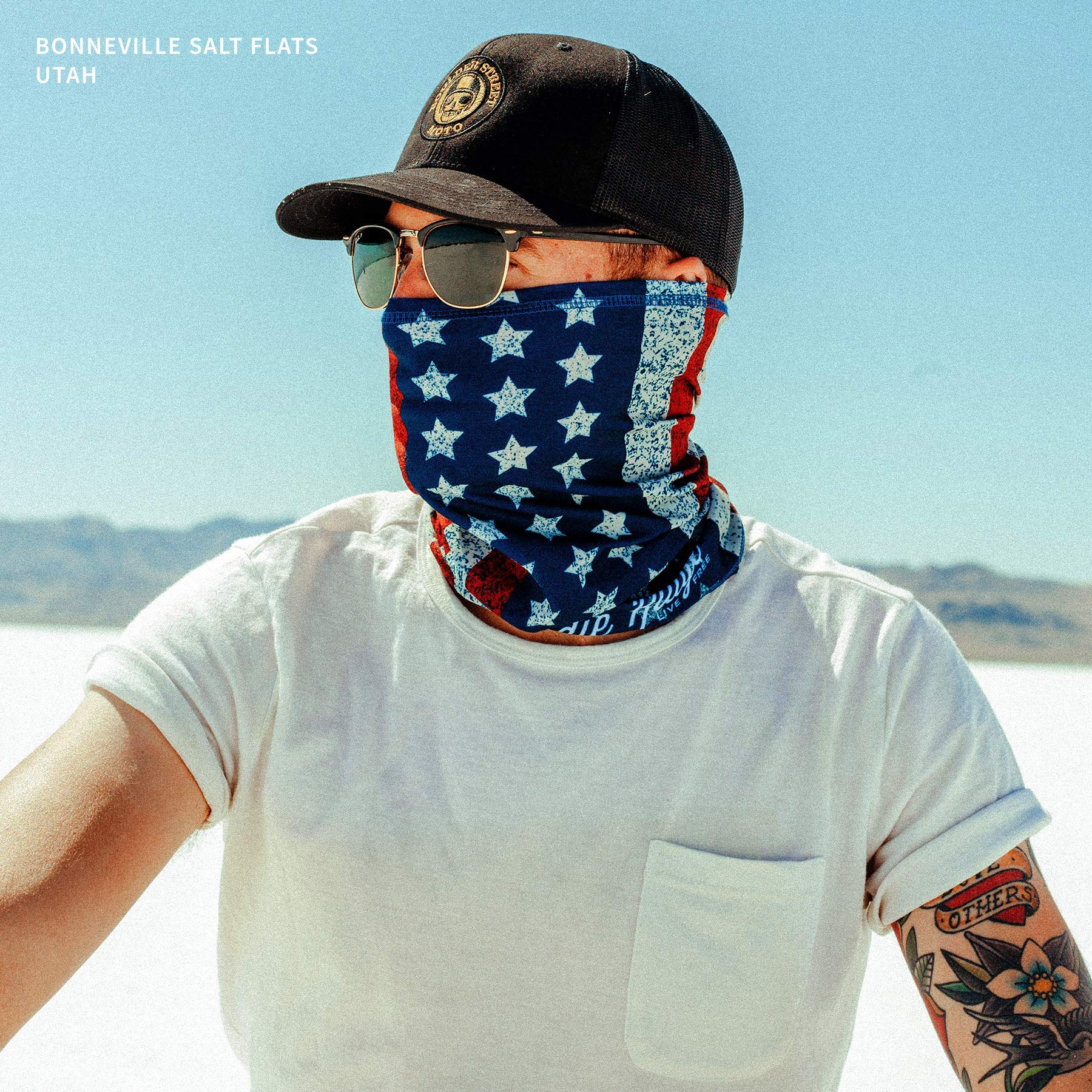 American Flag Outdoor Motorcycle Mask Old Glory By Indie Ridge - Ski Snowboard Mask Microfiber Multifunctional Seamless Head