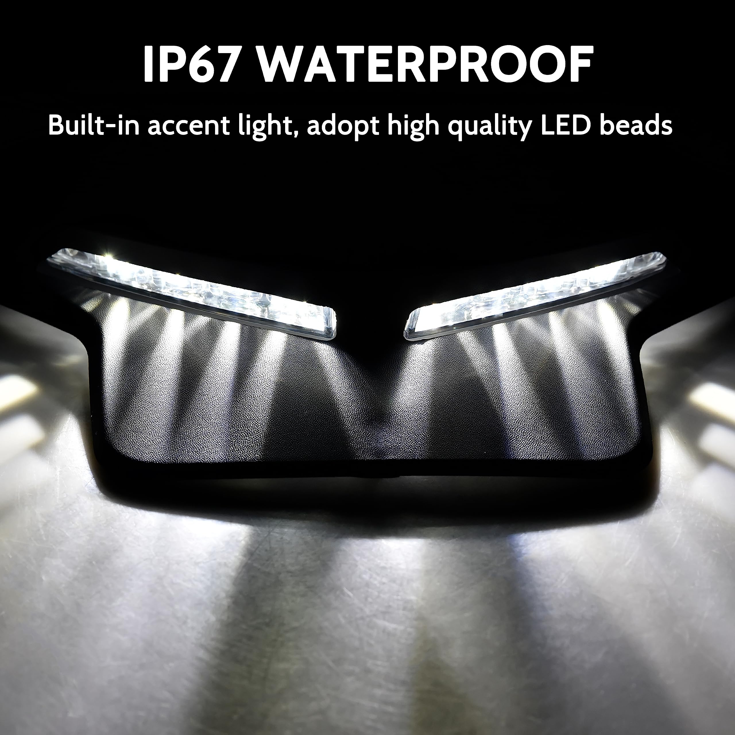 Sautvs Led Auxiliary Light Drl Kit For Can Am Ryker, Black Hood Panel With Daytime Running Light For Can-Am Ryker 600 900 Sport & Rally Edition All Models Accessories (Replace #219400848#219401075)