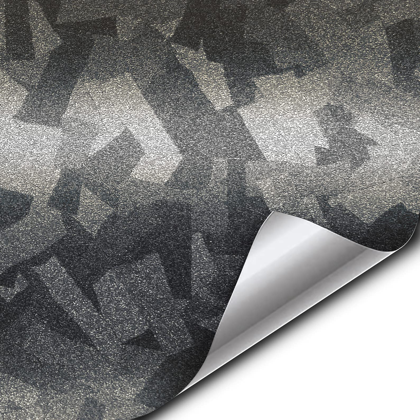 Vvivid+ Forged Composite Carbon Patternless Car Vinyl Wrap Roll (50Ft X 5Ft, Ghost Metal)