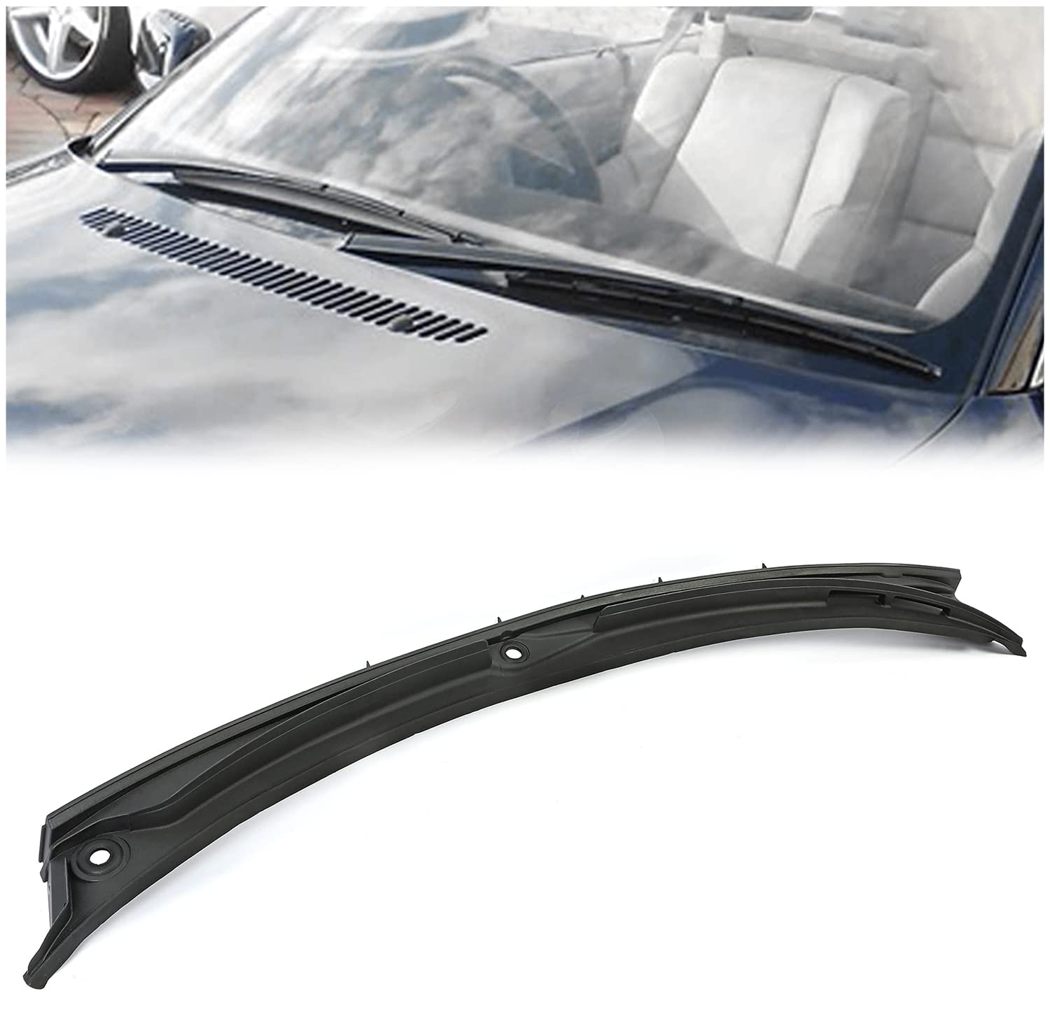 Hecasa Windshield Wiper Cowl Cover Panel Compatible With 1997-2006 Bmw E46 323Ci 323I 325Ci 325I 325Xi 328I 330Ci 330I 330Xi M3 Replacement For 51718208483