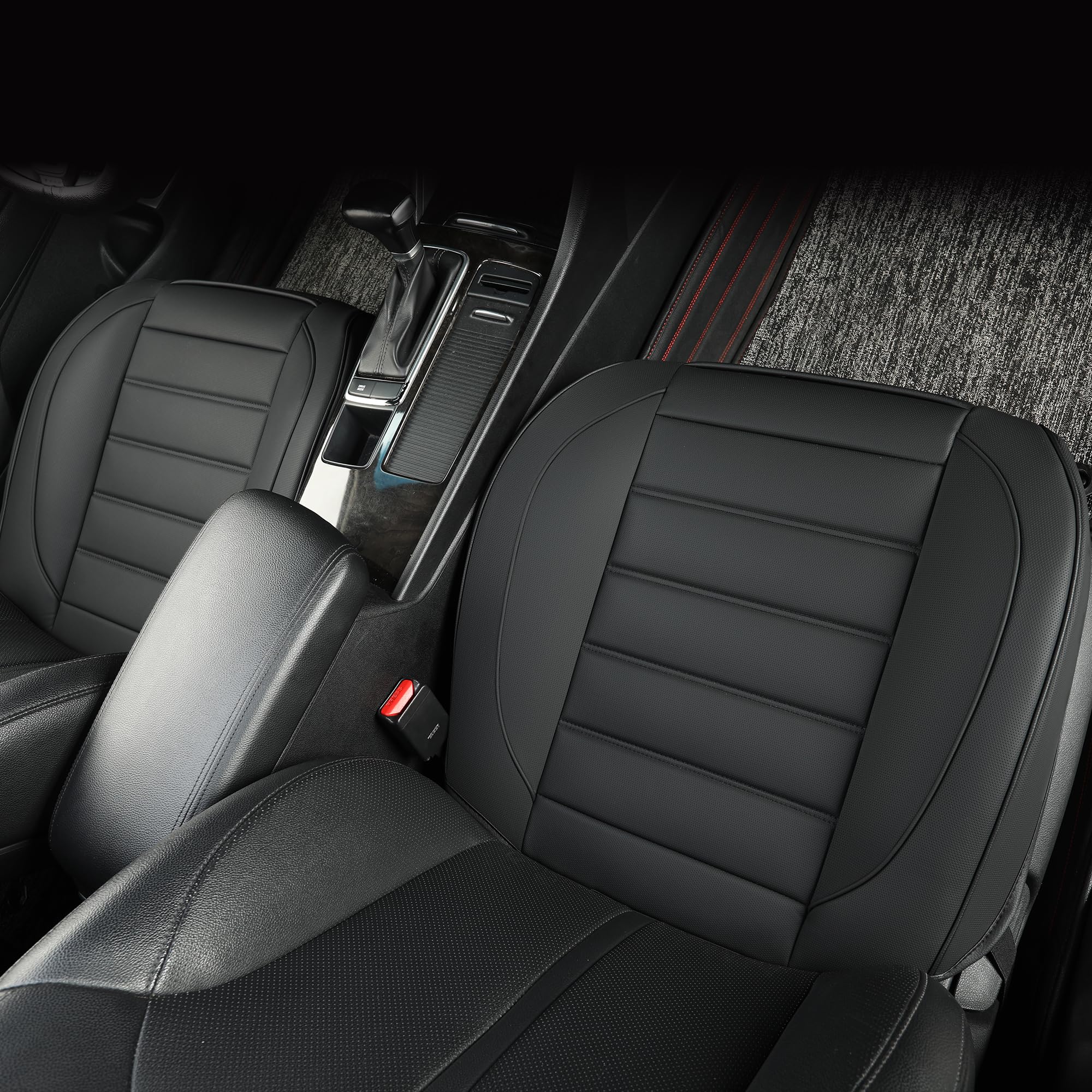 Vankerful 2 Pack Leather Front Car Seat Covers,Bottom Seat Covers for Cars,Driver Car Seat Cover,Luxury Seat Protectors,Waterpro