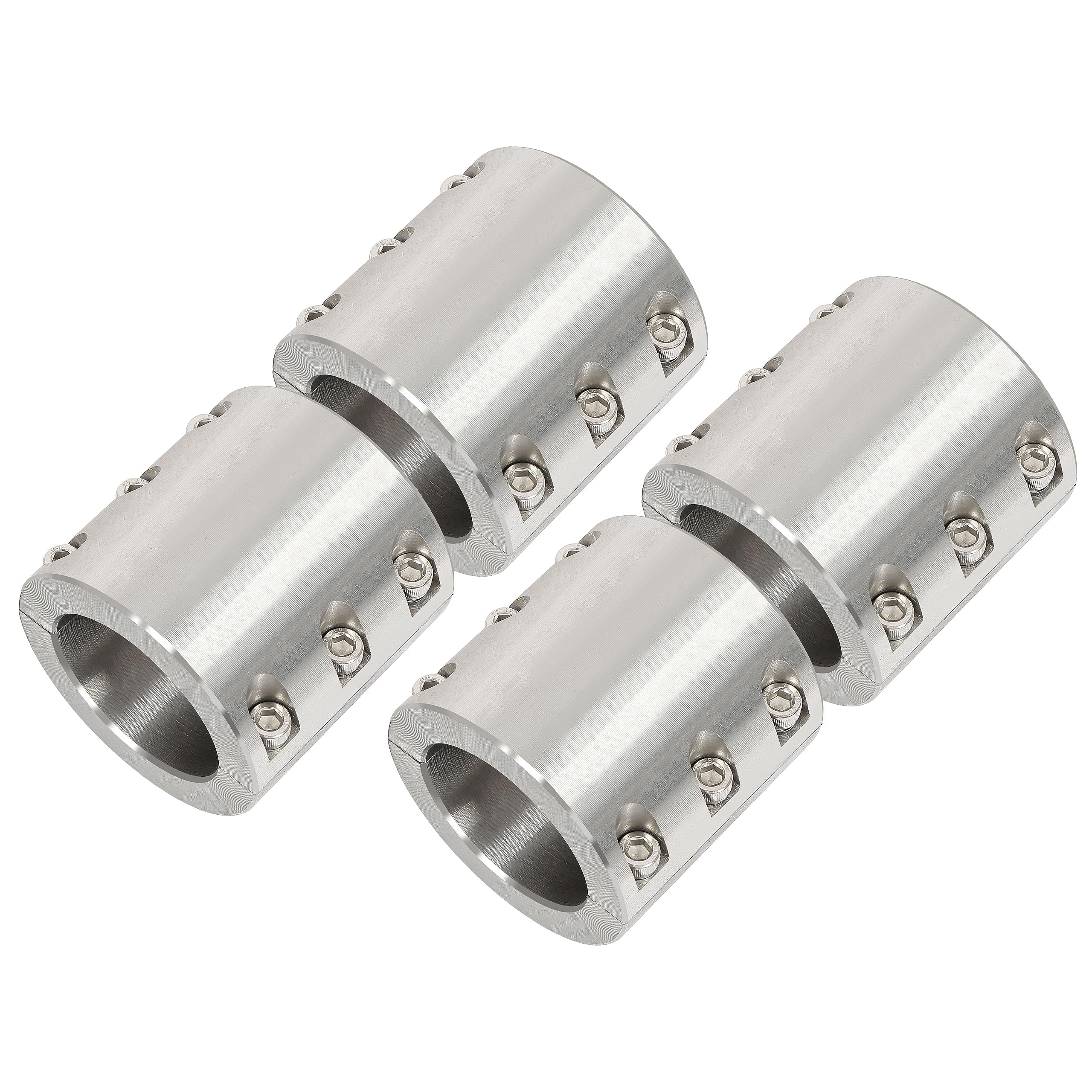 HECASA 2'' Split Collar Tube Clamps Compatible with UTV Roll Bar Connector Weldable Tube Clamps Mounts 4 Pcs