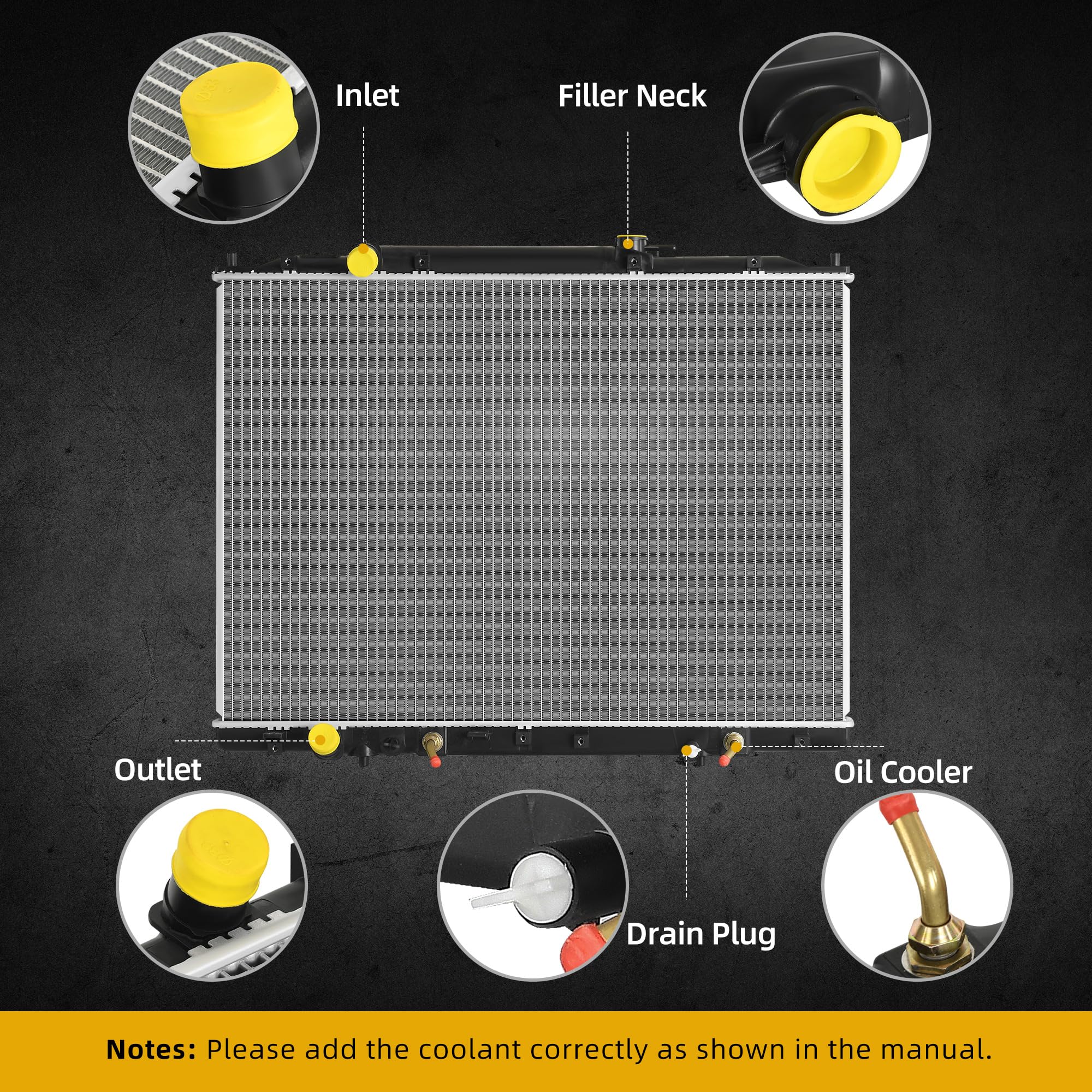 Dwvo Radiator Compatible With 2009 2010 2011 2012 2013 2014 Ridgeline 2009-2015 Pilot 3.5L V6