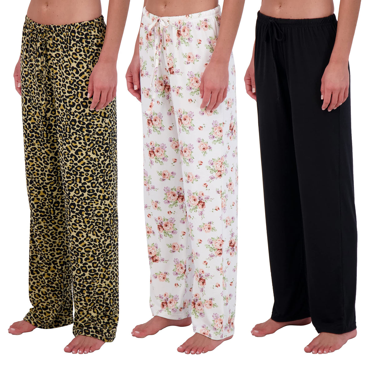 3 Pack: Womens Plus Just My Size Pajama Pants Yummy Soft Knit Pajamas For Women Pant Bottoms Clothes Sexy Pijamas De Mujer Sets