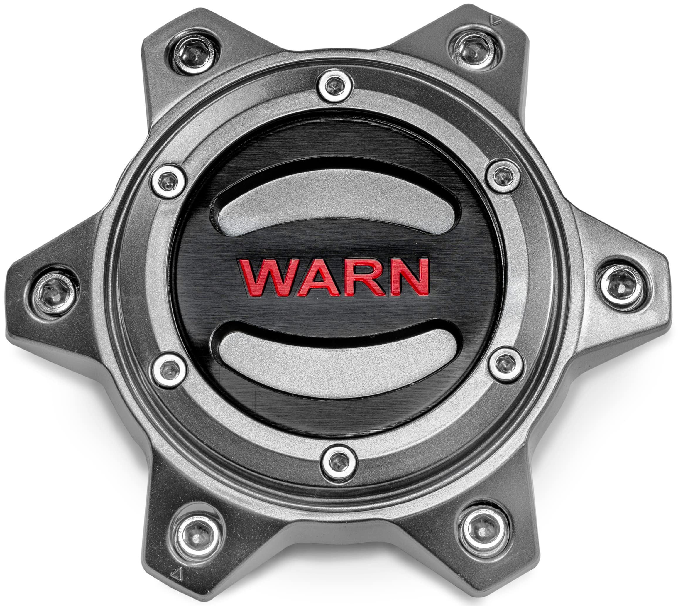 Warn 104484 6 Lug Wheel Hub Center Caps (Gray), Fits: 2021 Ford Bronco And 2019-2022 Ford Ranger, Toyota Tacoma And Toyota 4Runner