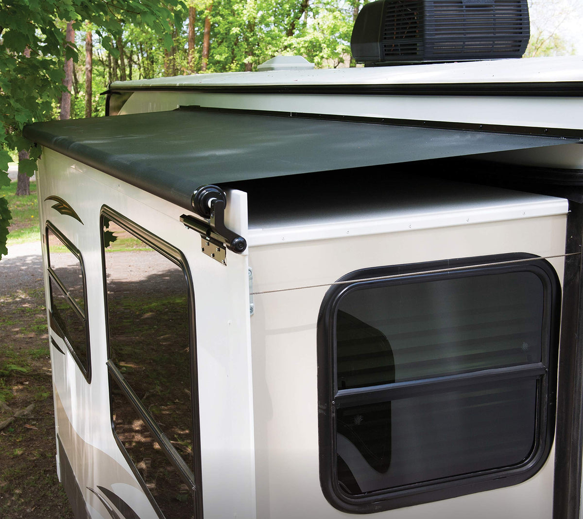 Solera Black Slide Topper Awning - 13' (12'7'' Fabric)