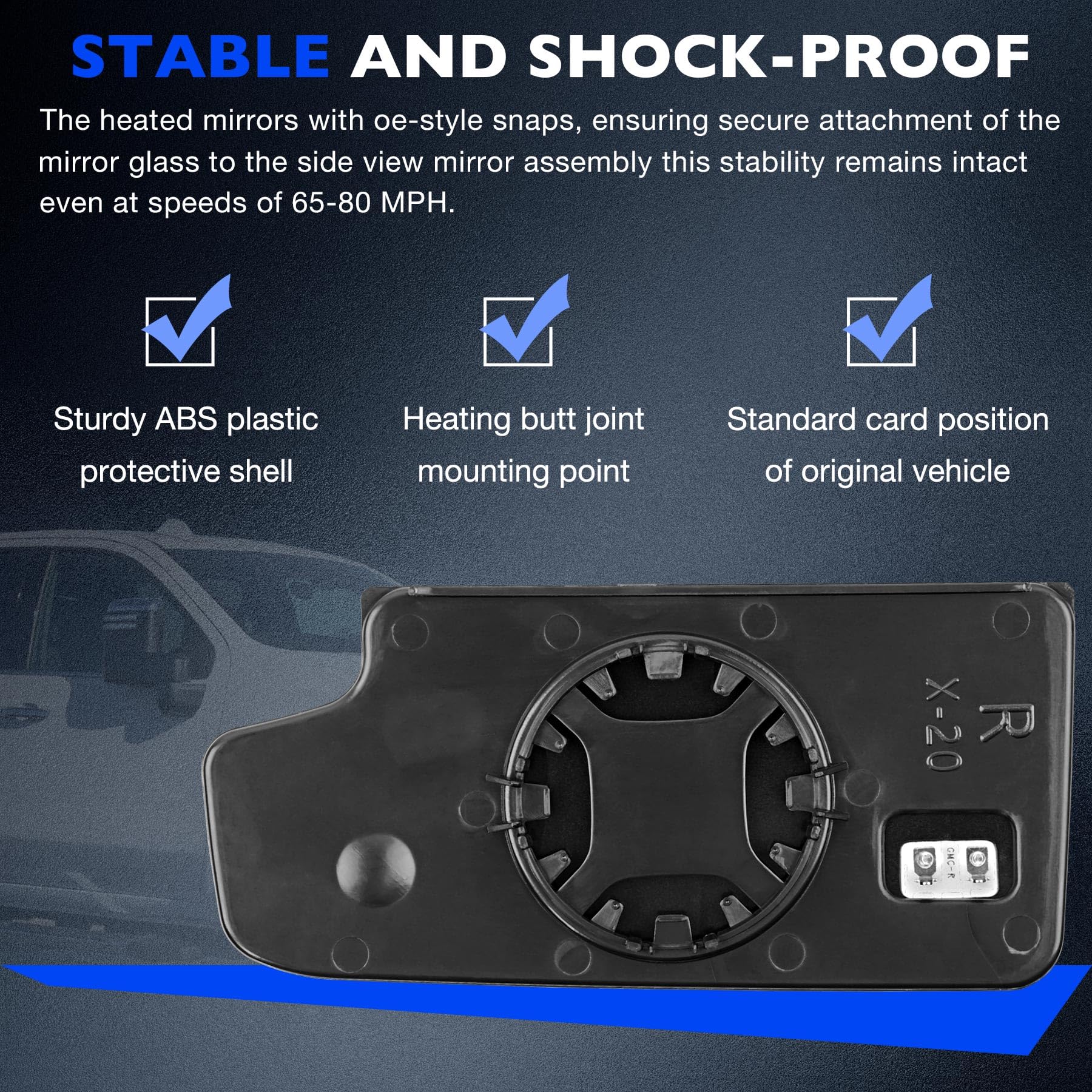 Heated Tow Lower Convex Mirror, Compatible with 2014-2017 Chevy Chevrolet Silverado GMC Sierra 1500 2500 3500 HD, Replace 234441