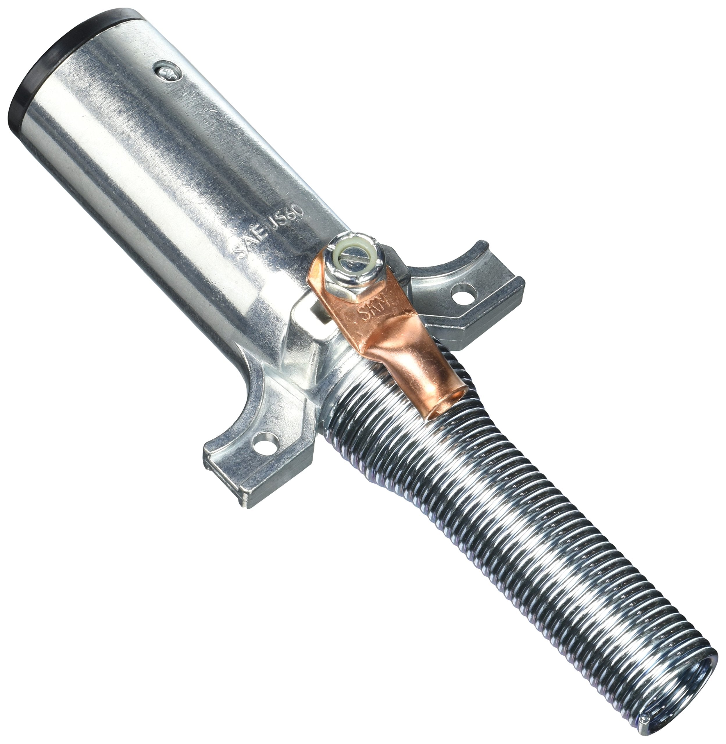 Tectran 670-11Sg Single Pole Plug/Socket Tailgate Connector (, Plug Assembly With Spring Guard - Crimp Termination)