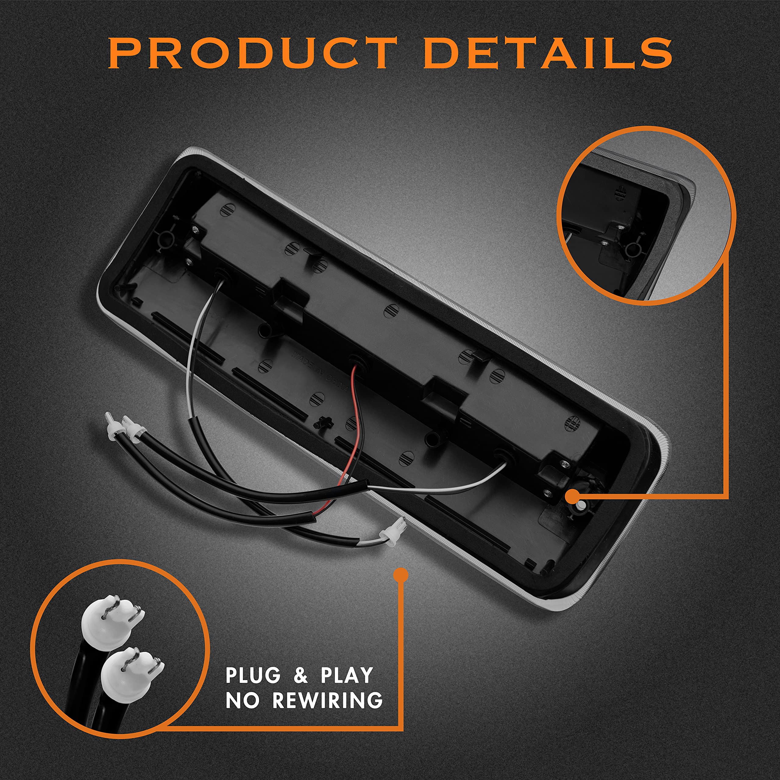 Cxdar Third 3Rd Brake Light Led For 2004 2005 2006 2007 2008 Ford F150, High Mount Rear Brake Lights Assembly For 04-08 F-150, W