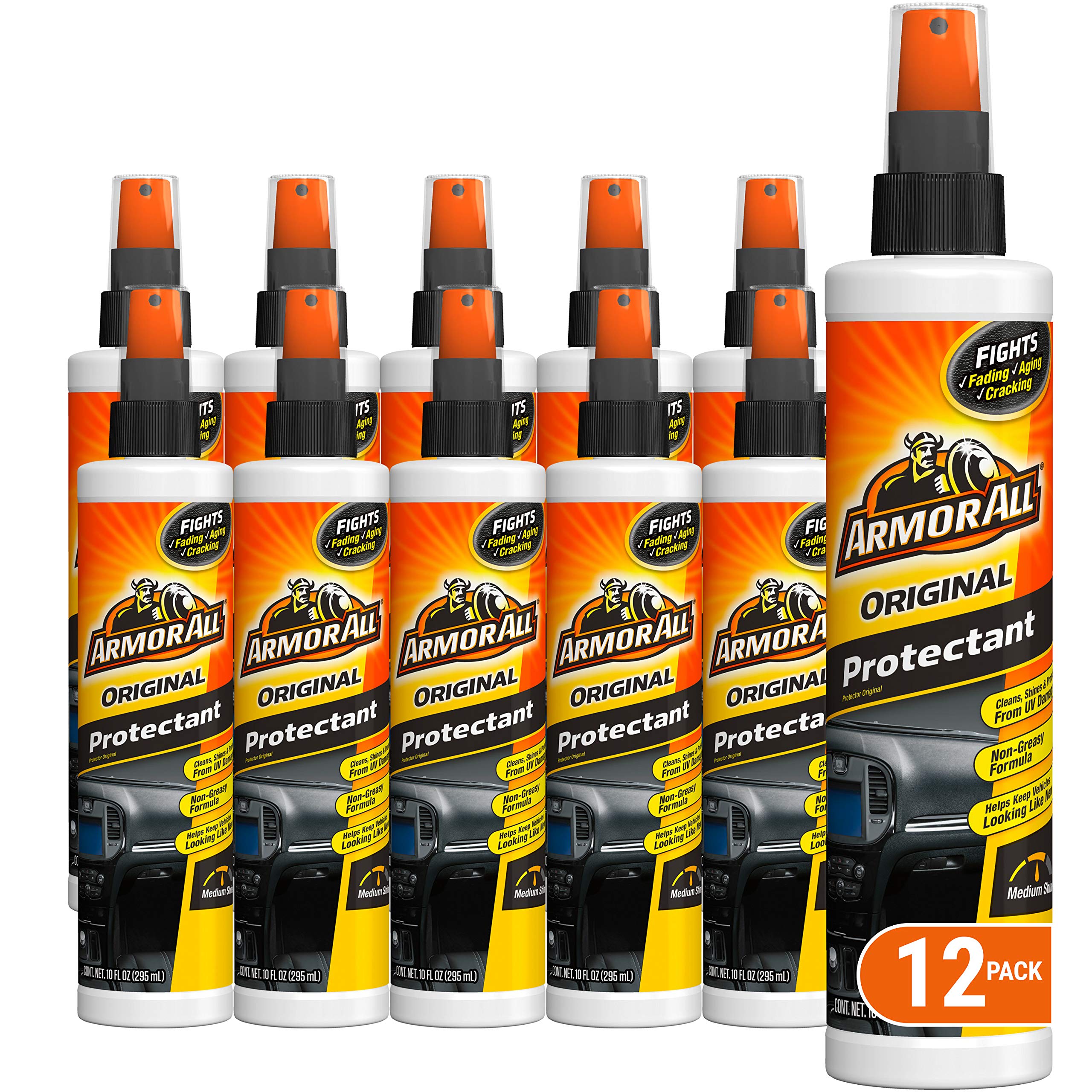 Armor All Interior Car Cleaner Spray Bottle, Protectant Cleaning for Cars, Truck, Motorcycle, Pump Sprayer 11010-12PK, 10 Oz (12
