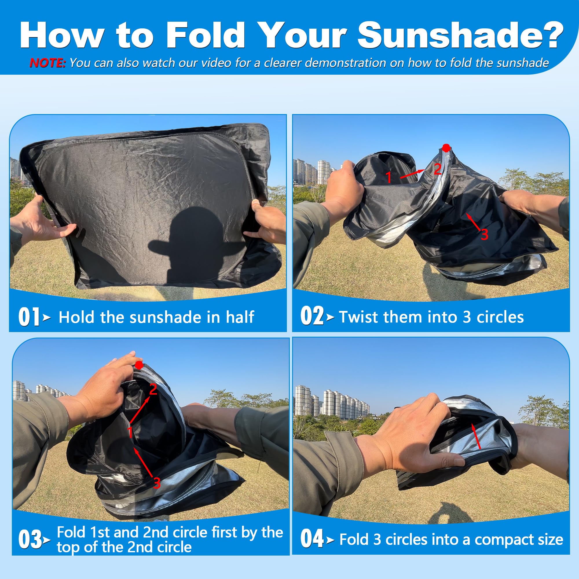 ULROLIT Windshield Sun Shade for Nissan Rogue 3rd Gen 2021 2022 2023 2024 (Not for Rogue Sport), Foldable Window Sunshade Sun Vi