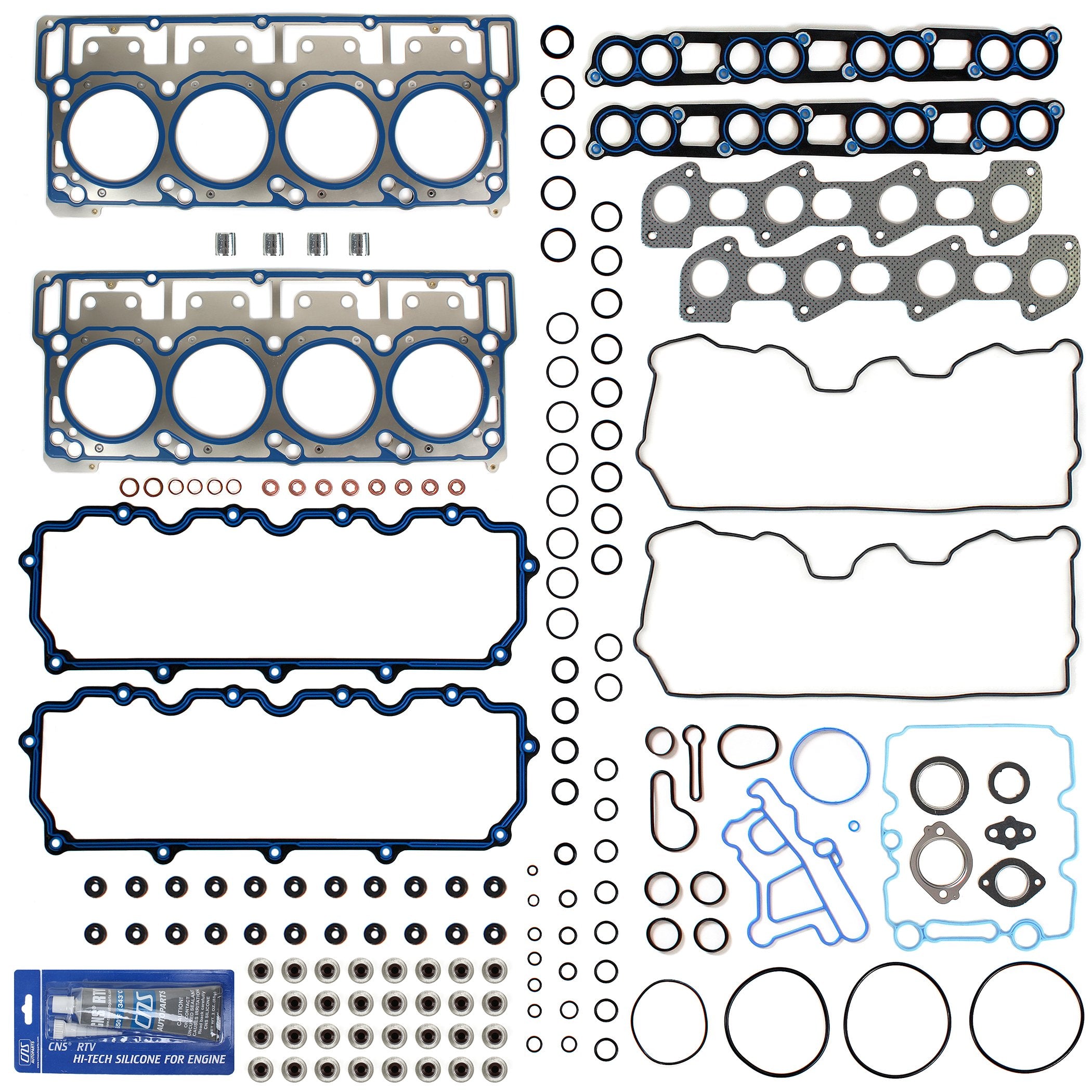 CNS MLS Cylinder Head Gasket Set (18mm) Compatible with 03-10 Ford 6.0L Powerstroke Diesel Turbo F-250 F-350 F-450 F-550 E350 E4