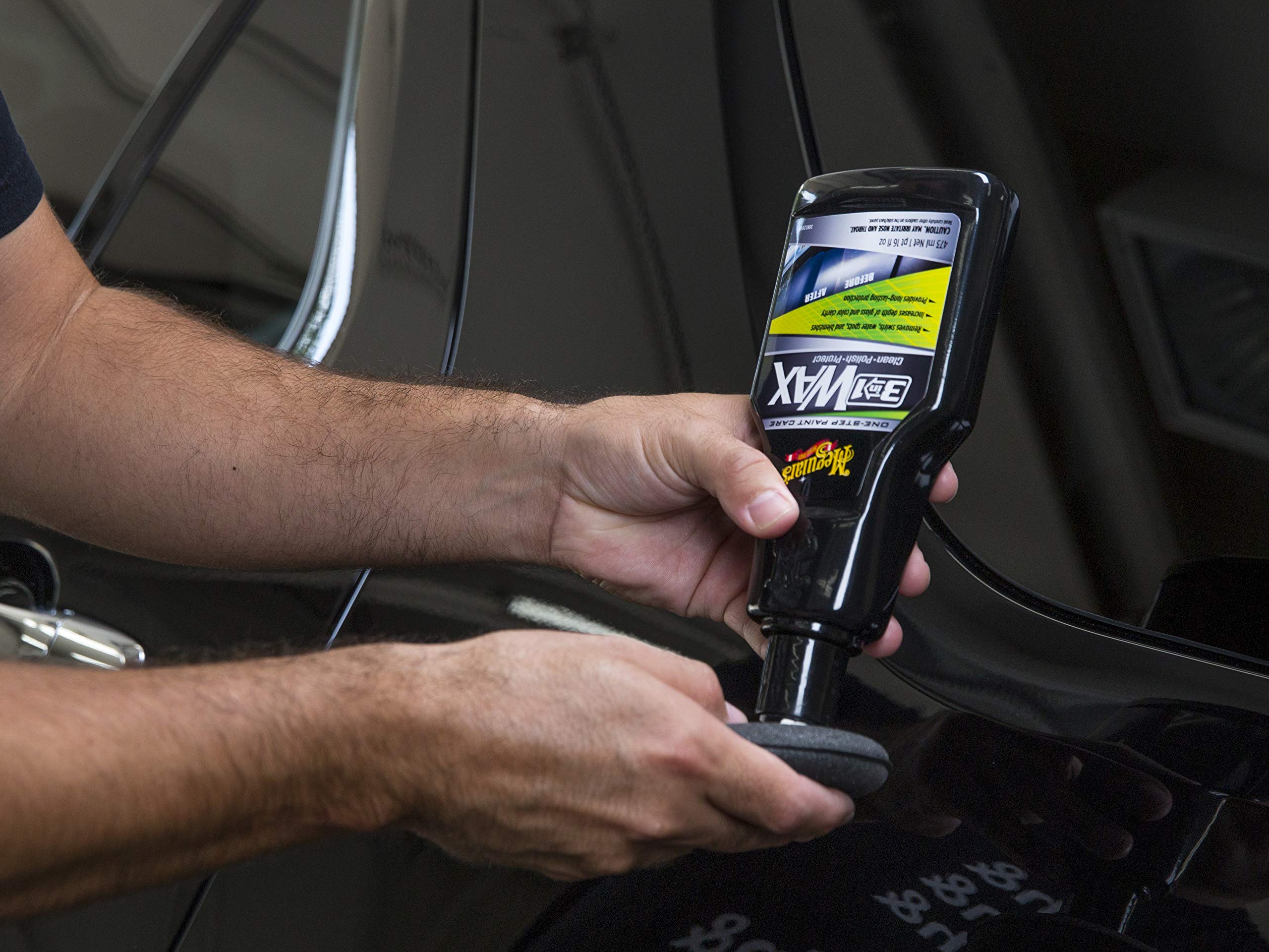 Meguiar's 3 In 1 Wax - Advanced Cleaner Wax that Blends Defect and Scratch Removal, Car Polishing for a High Gloss, and Long-Lasting Paint Protection All in One Step, 16 Oz Liquid Wax