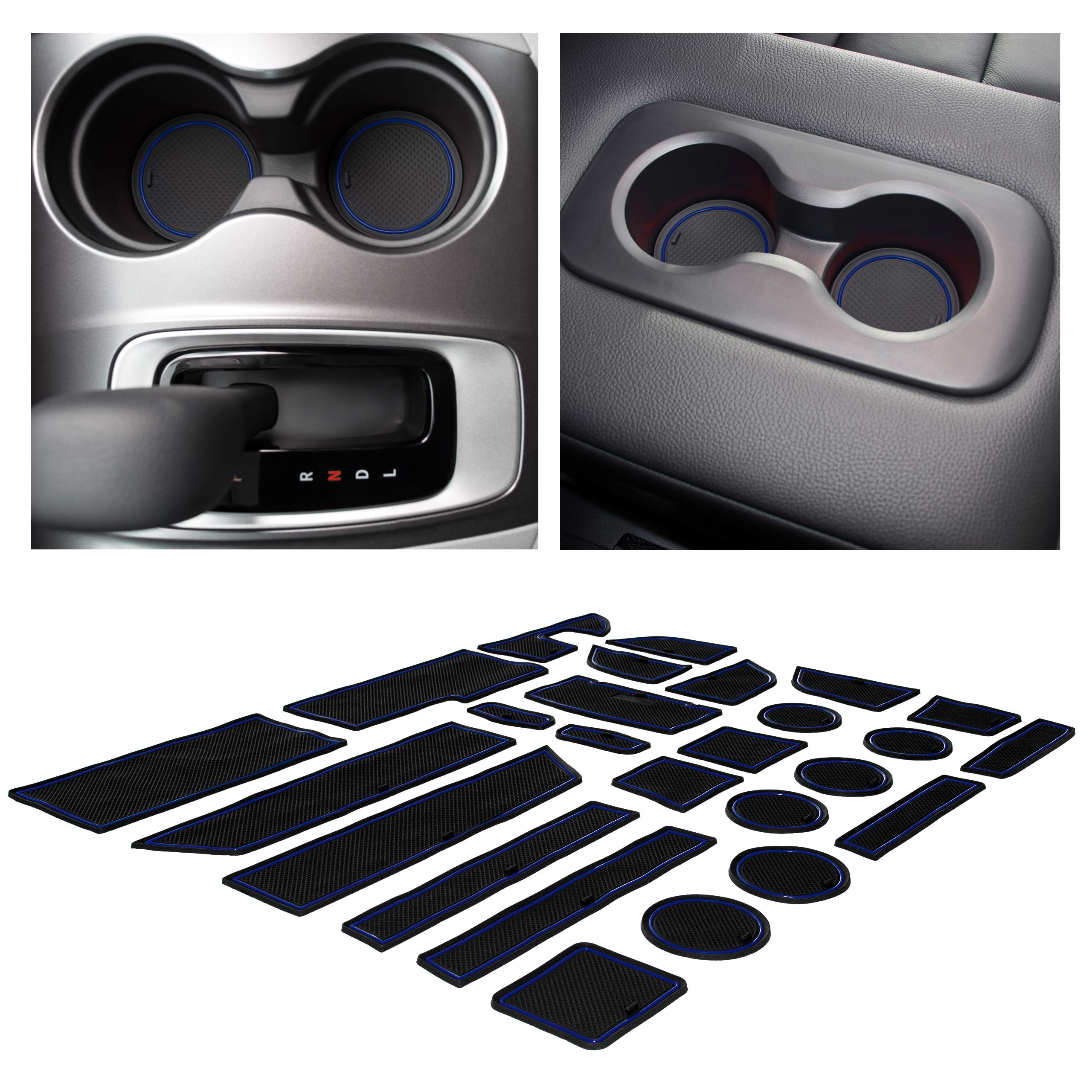 Cupholderhero Fits Honda Ridgeline 2017-2023 Accessories - Premium Custom Non-Slip Anti-Dust Cup Holder Inserts, Center Console