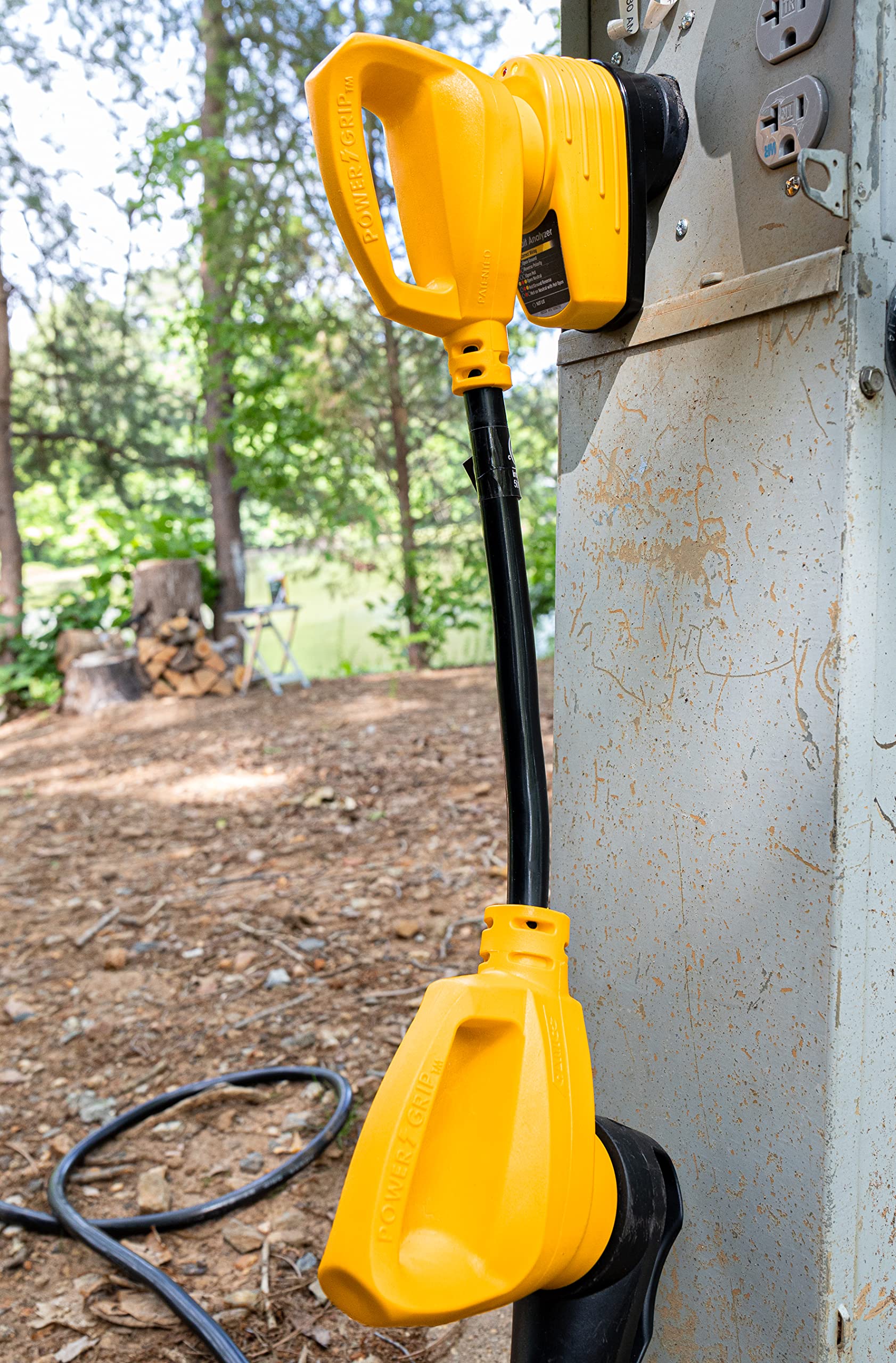 Camco PowerGrip Camper/RV Dogbone Electrical Adapter | Features 30-Amp Male (NEMA TT-30P) and 50-Amp Female (NEMA 14-50R) Ends |