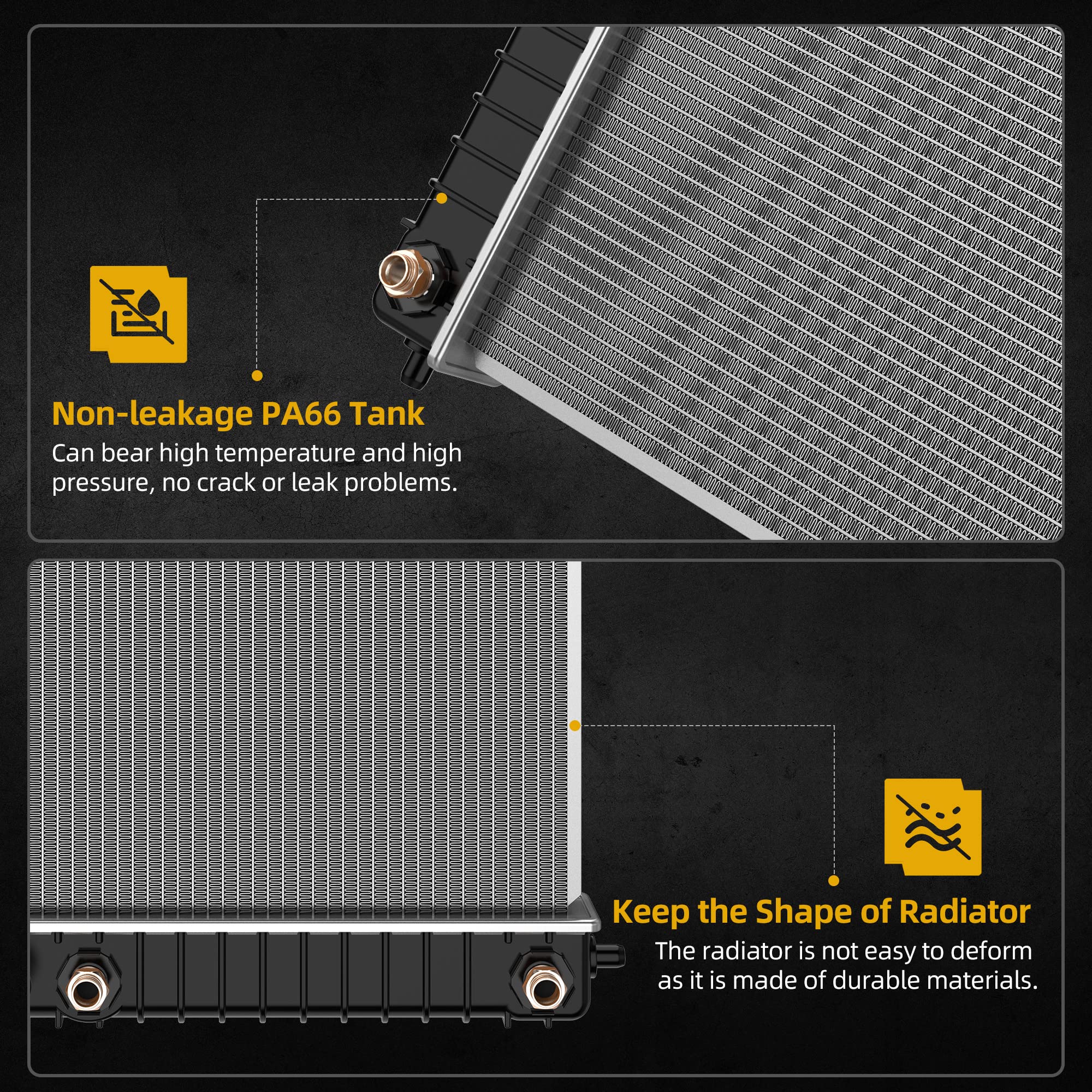 Dwvo Radiator Complete Radiator Compatible With Gmc Chevy Blazer S10 Jimmy Sonoma Hombre Bravada 4.3L V6 Dwrd1012