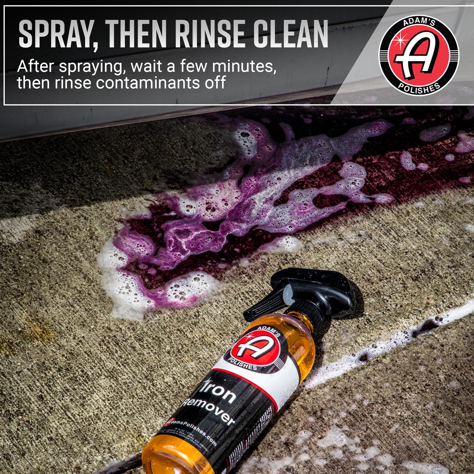 Adam'S Iron Remover (Gallon) - Iron Out Fallout & Stop Rust Remover Spray For Car Detailing Removes Iron Particles In Auto Paint, Wheels, Motorcycle, Rv & Boat - Use Before Clay Bar, Wax Or Car Wash