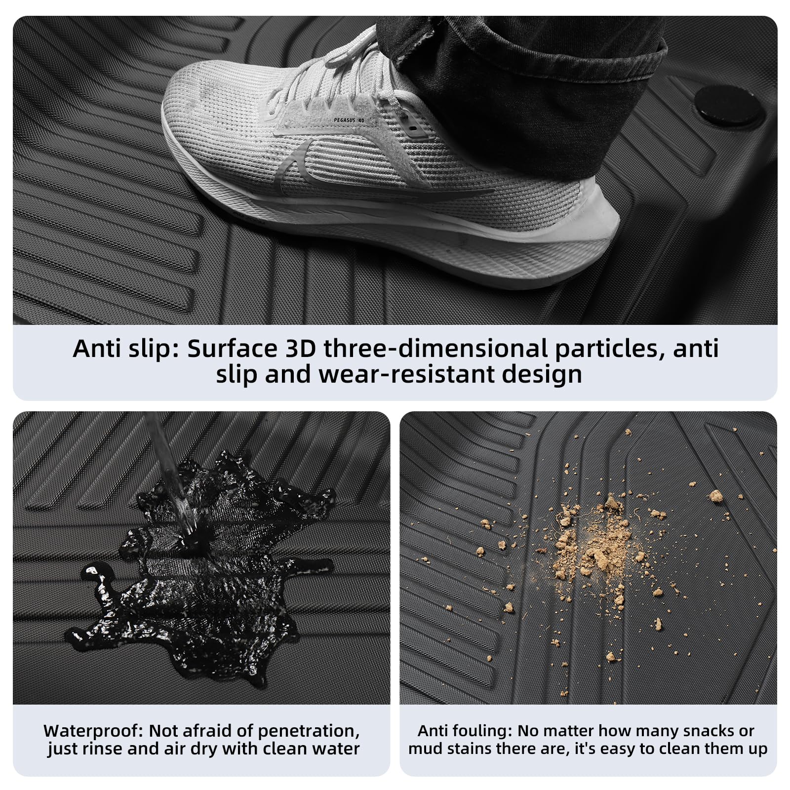 Smabee Fit For 2024 2025 Chevrolet Chevy Blazer Ev & Honda Prologue Cargo Liner All Weather Trunk Mat For Blazer Ev Prologue 2025 Accessories Tpe Protective Pad All Season Cargo Mat Interior Black