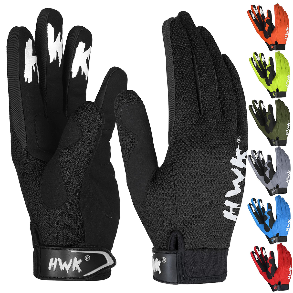 Hwk Motorcycle Gloves For Men & Women - Comfortable Tactical Riding Gear W/Non Slip Neoprene Palm Padding, Temp. Resistant Desig