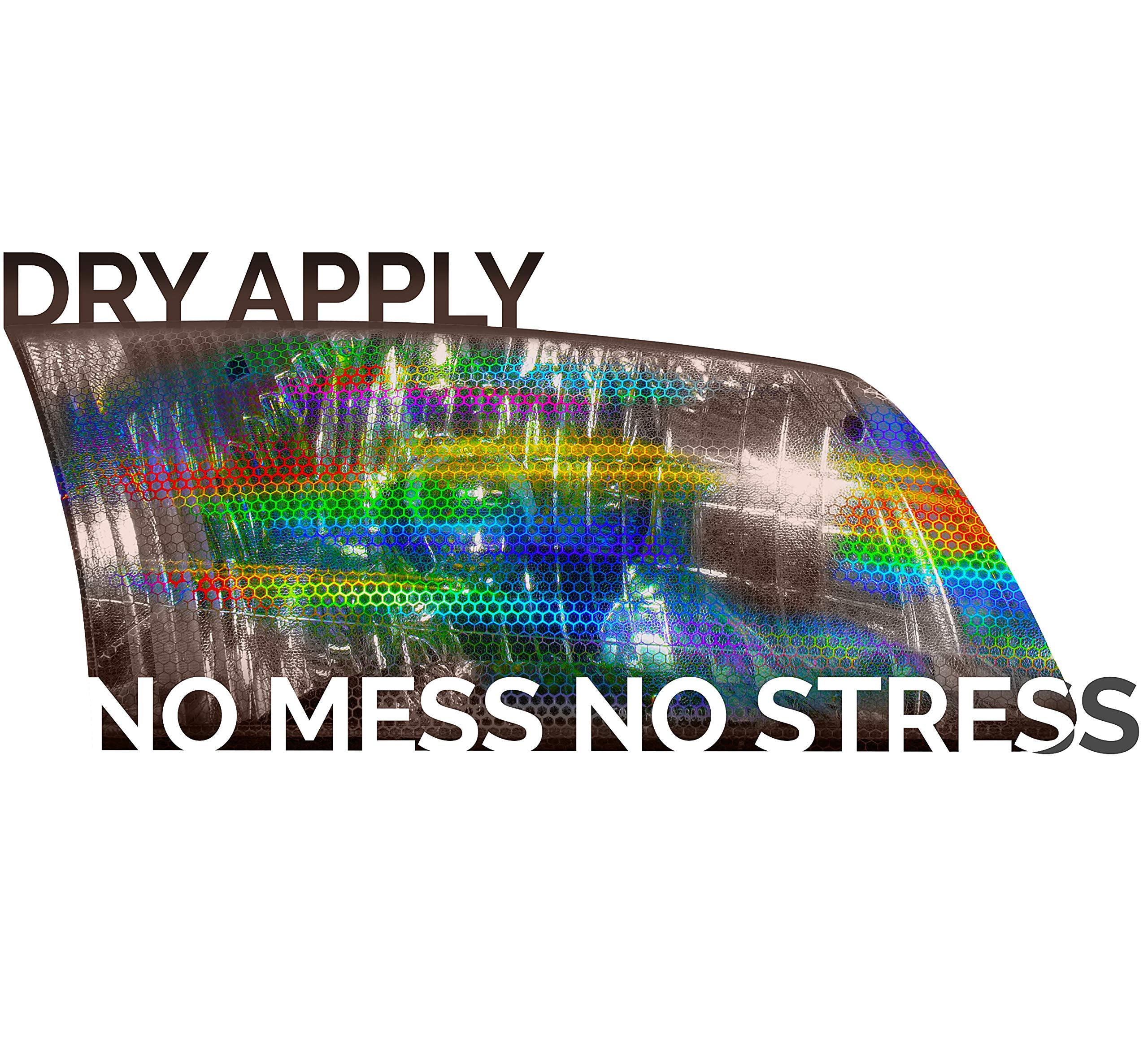 Vvivid Bio Hex+ Air-Tint Headlight Vinyl Roll (17.9'' X 60'', Smoke Micro Pattern)