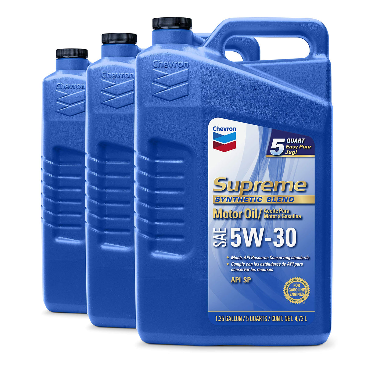 Chevron Supreme (220013533-3Pk) 5W-30 Motor Oil - 5 Quart (Pack Of 3)