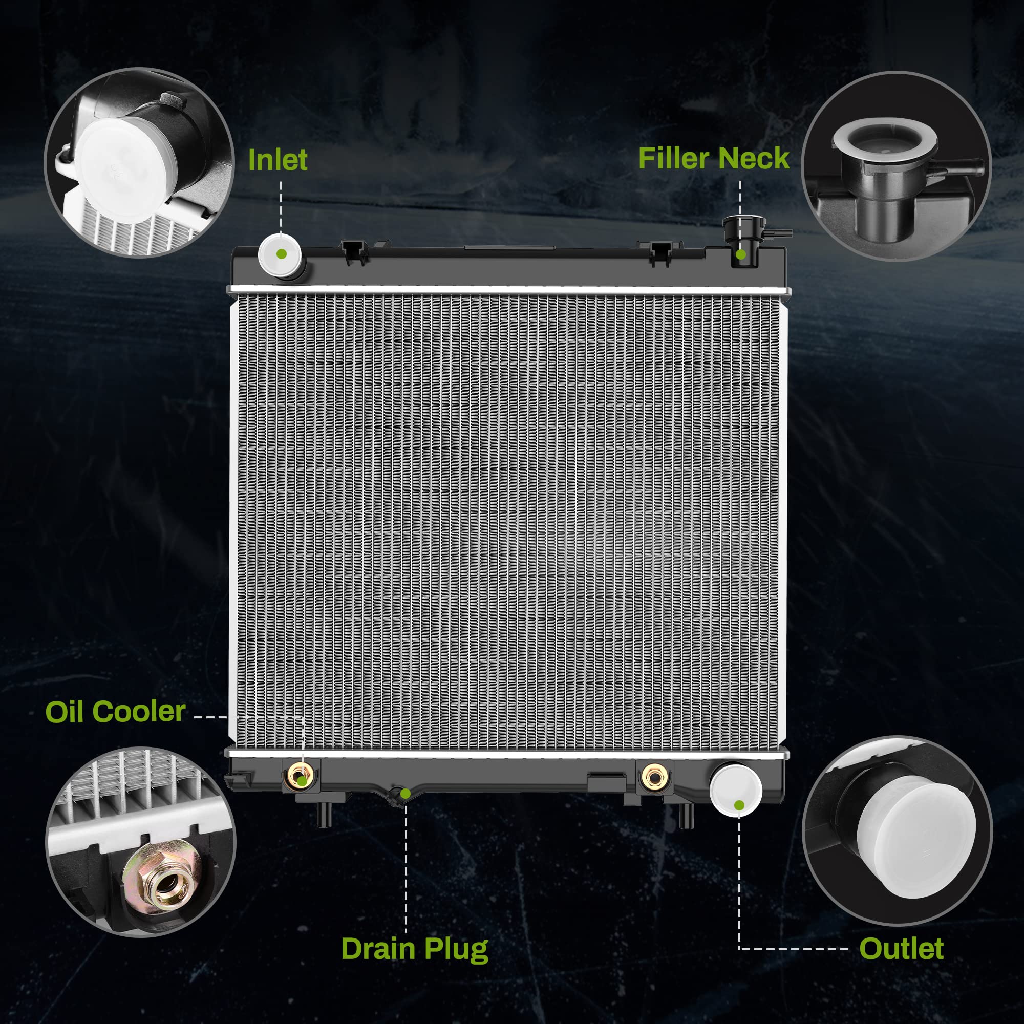 Autosaver88 Radiator Compatible With Dodge Dakota Mitsubishi Raider Ram Dakota 3.7 V6 4.7 V8 Atrd1057