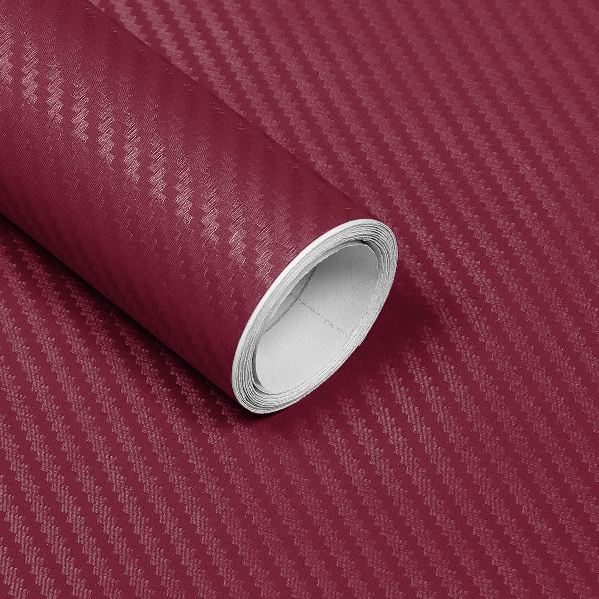 Lypumso 3D Dark Red Carbon Fiber Vinyl Wraps, Automotive Self Adhesive DIY Decal Sheet Film for Car Interior Decoration and Outd