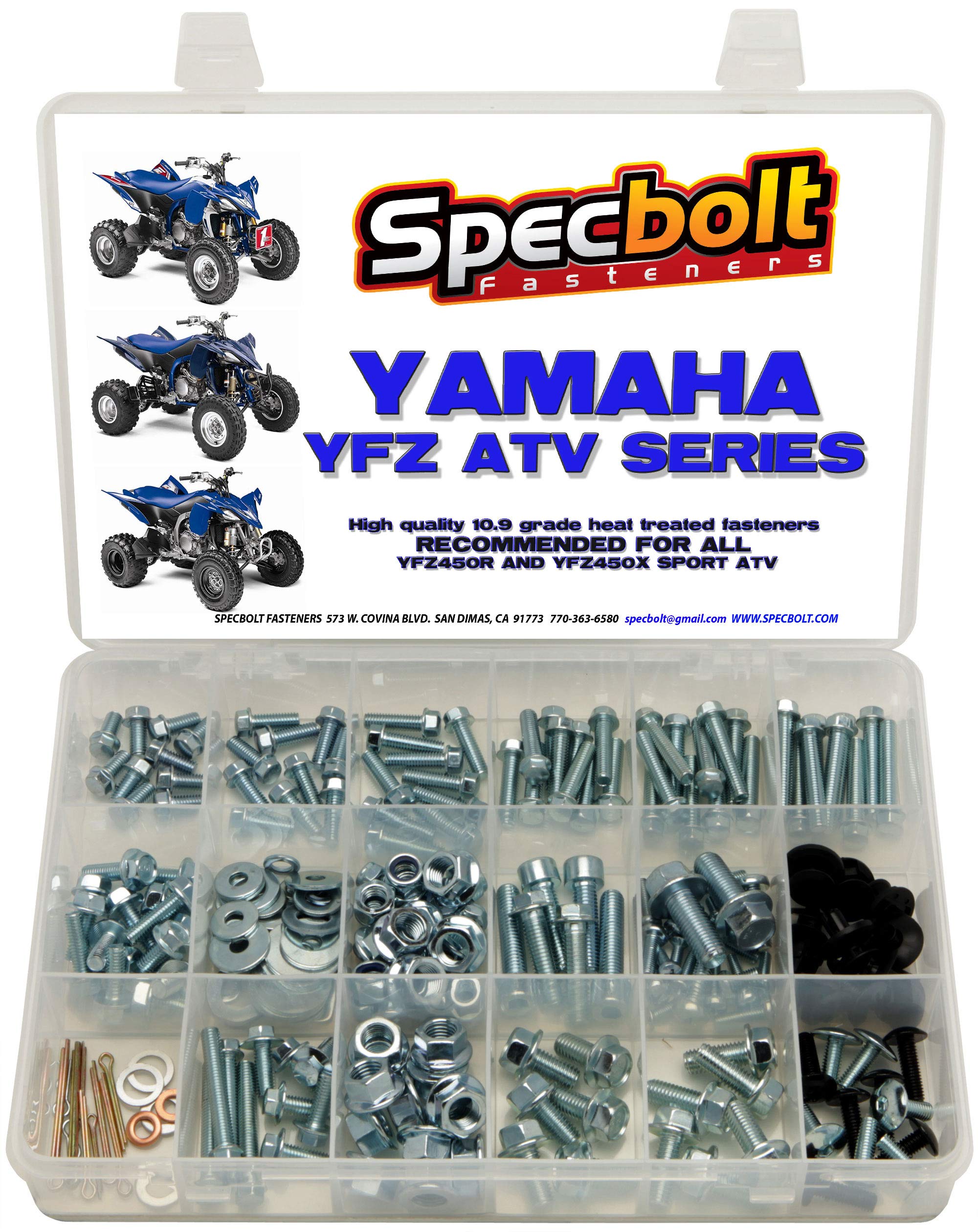 Specbolt Fasteners 250Pc Premier-Pack Bolt Kit: Yamaha - Yfz 450 Yfz450 Atv For Maintenance Upkeep & Restoration Oem Atv Quad