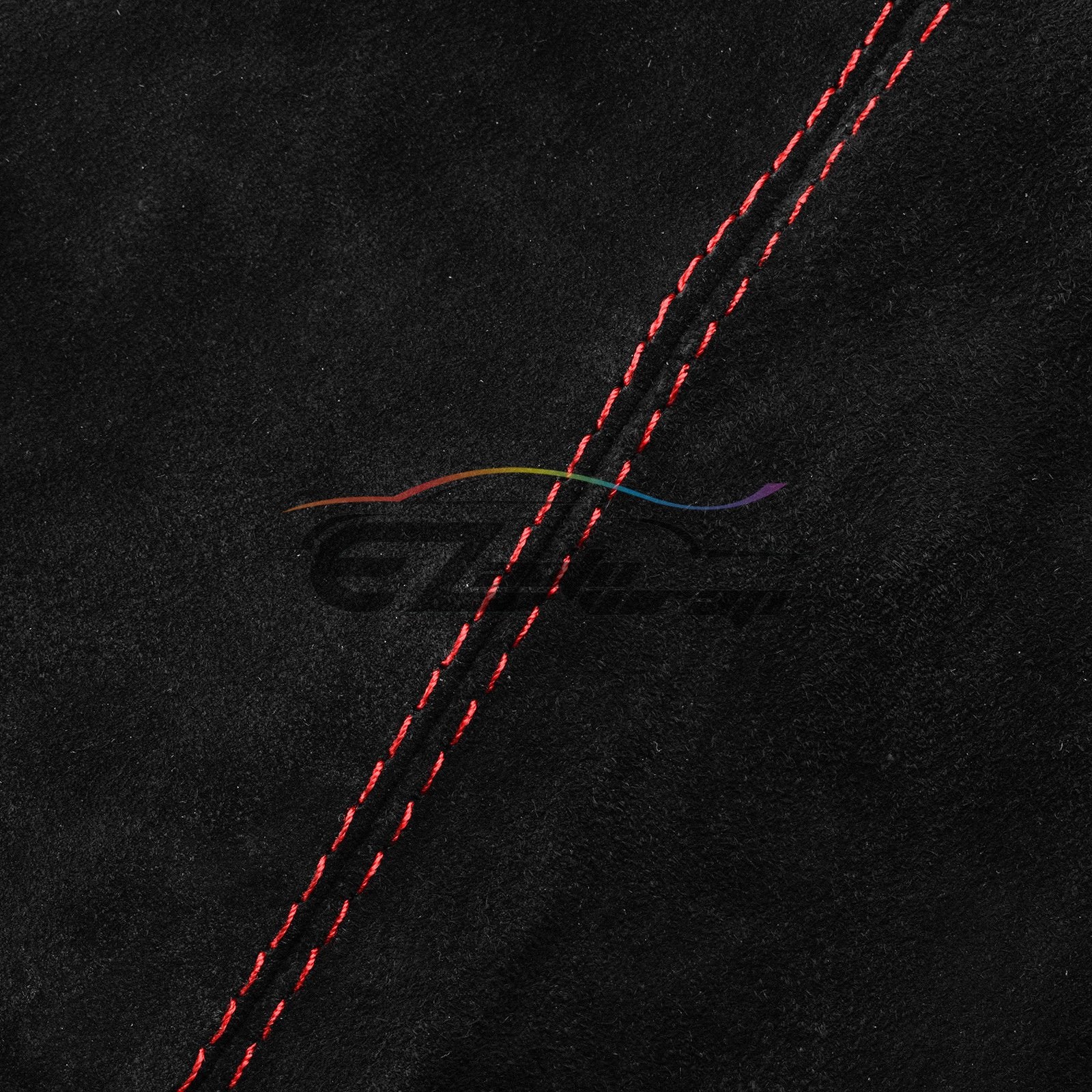 Ezautowrap Universal Velvet Genuine Leather Shift Knob Shifter Boot Cover Black With Red Stitches Mt At Sport