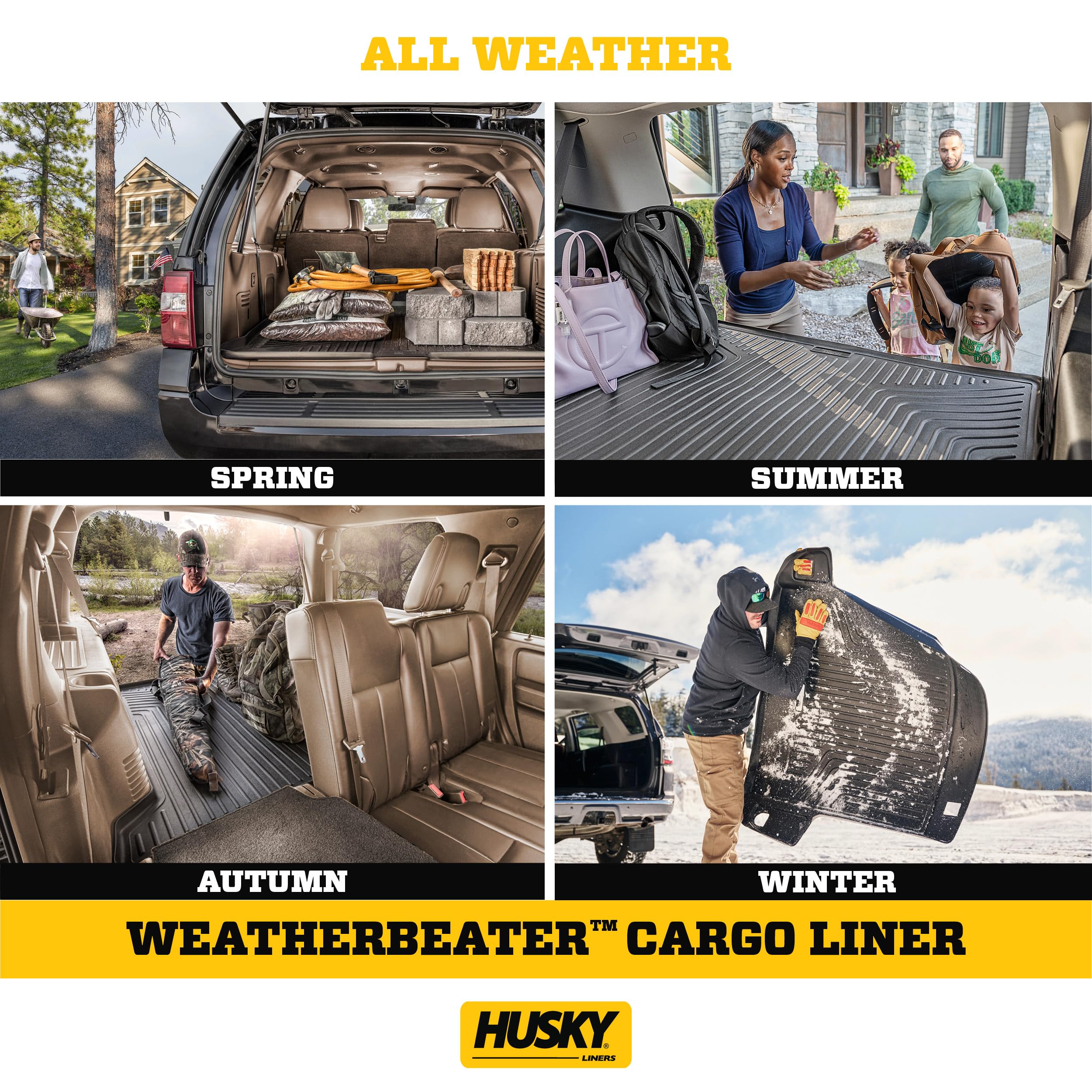 Husky Liners Weatherbeater Cargo Liner | Fits 2014-2023 Jeep Cherokee | 1-Pc Black - 29031