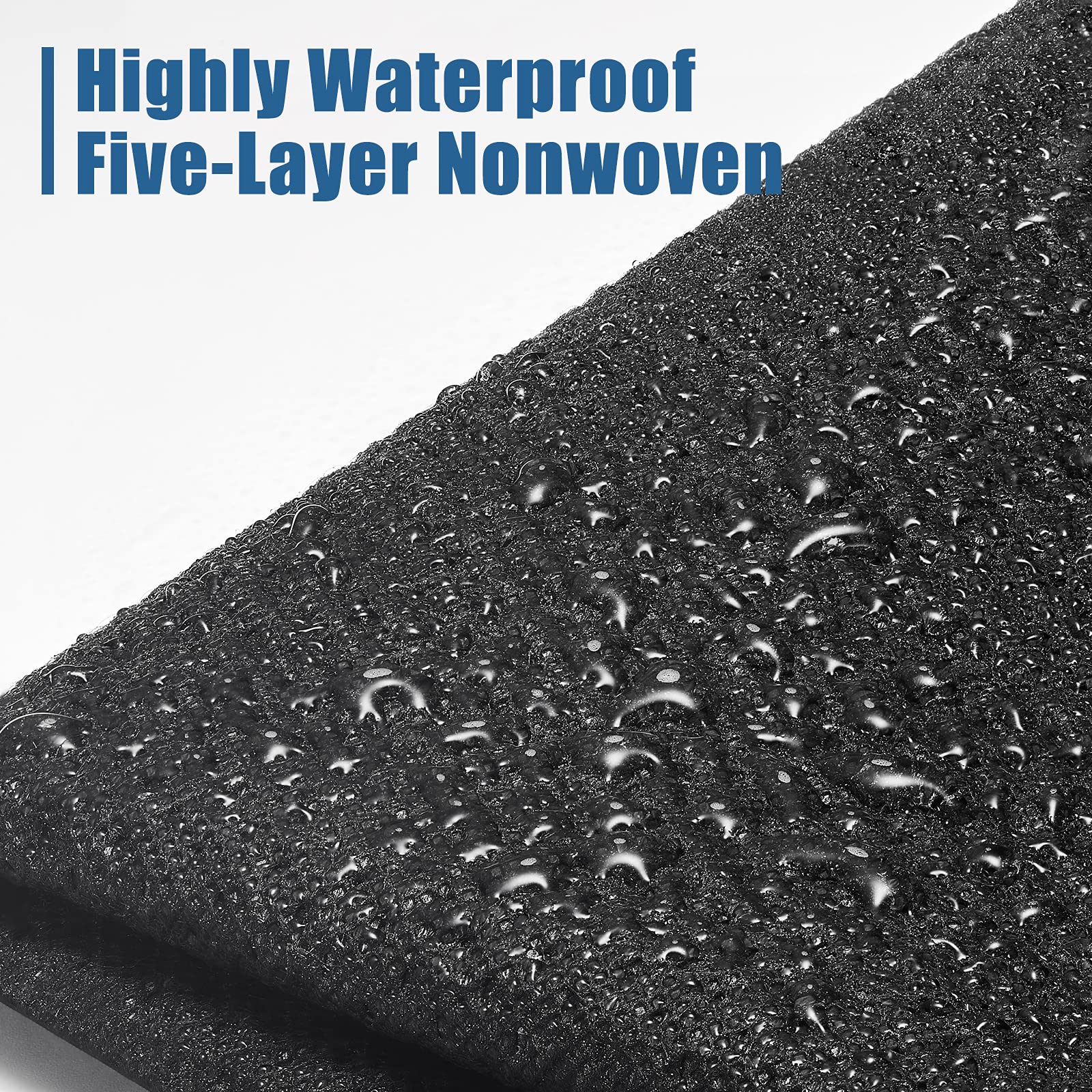 Syeral Tire Covers Set Of 4,Upgraded 5 Layer Nonwoven Rv Wheel Covers, Waterproof Anti-Uv Snow Sun Rain Tire Protectors Covers For Trailer,Camper,Rv,Truck,Suv,27-29Inch(M) Balck