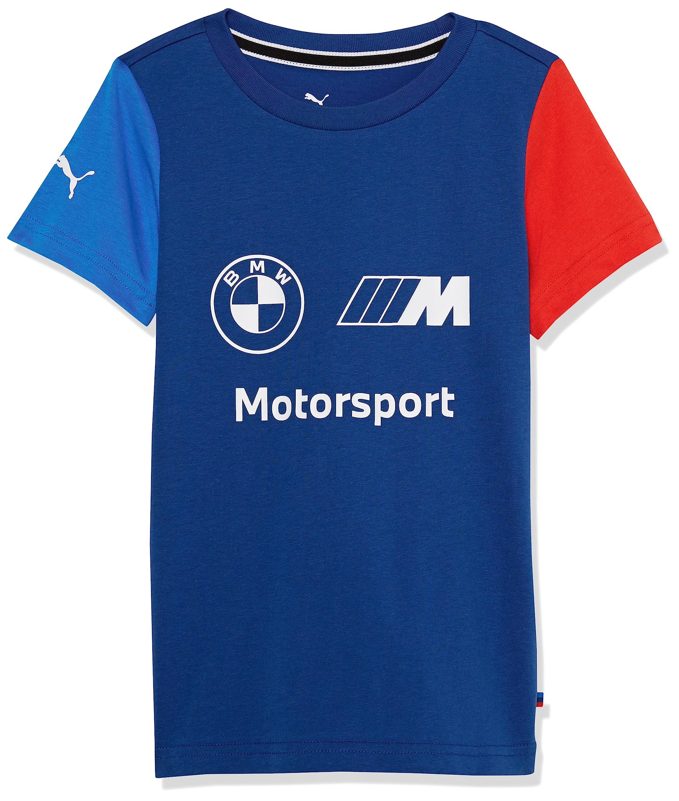 PUMA BMW M Motorsports Kids Essentials Logo Tee, PRO Blue-M Color, Large
