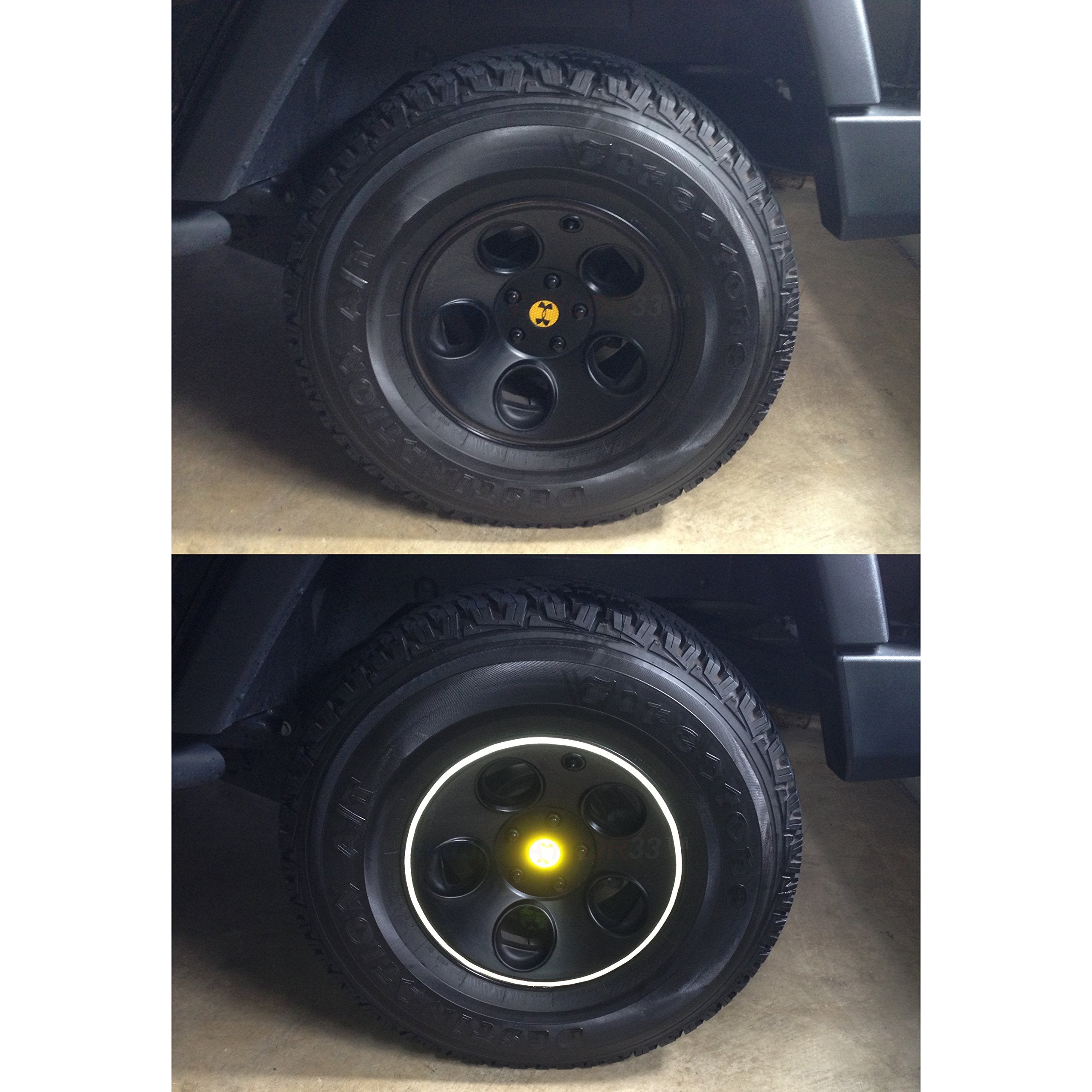 Customtaylor33 (All Vehicles) Black Engineering Grade Reflective Copyrighted Safety Rim Tapes (Must Select Your Rim Size), 17' (Rim Size For Most Sportsbikes)