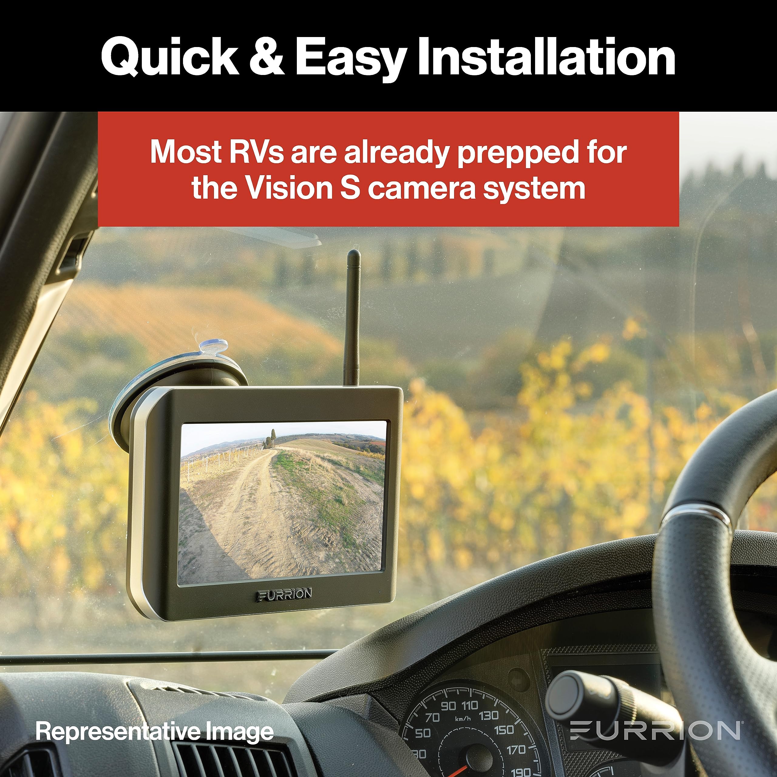 Furrion Vision S Wireless Rv Backup Camera System With 5-Inch Monitor, 1 Rear, Infrared Night Vision, Wide-Angle View, Hi-Res, W