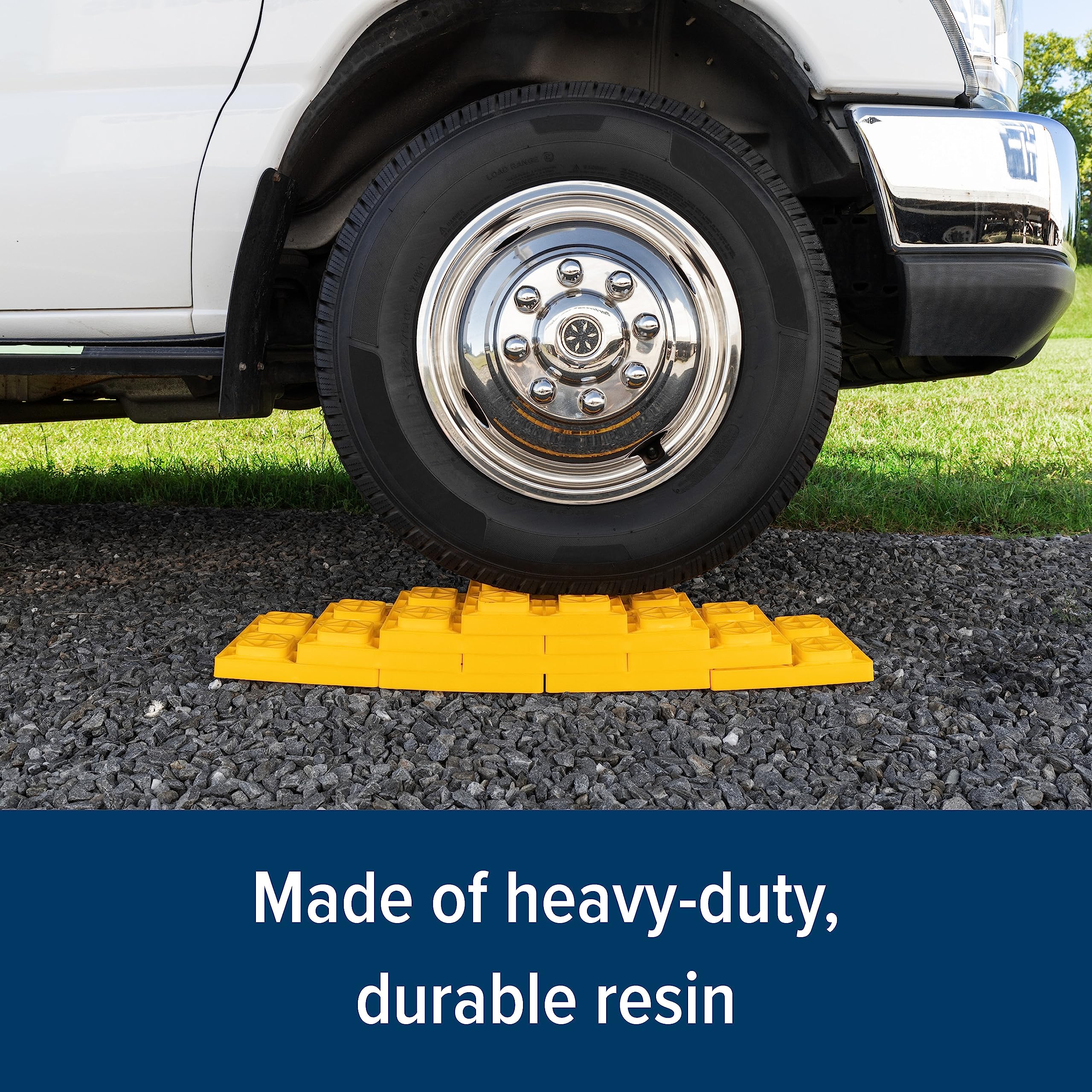 Camco RV Leveling Blocks - Features Interlocking Nested Design & Includes Zippered Bag for RV Storage - Each Camper Leveling Block Measures 8.5&quot; x 8.5&quot; x 1&quot; - 10-Pack, Design May Vary (44510)