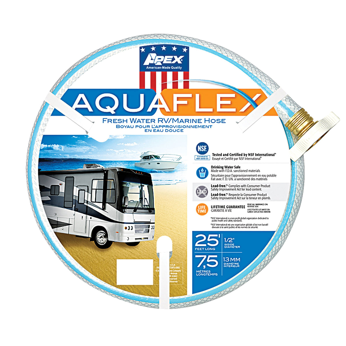 Teknor Apex 7503-25 Aquaflex Rv/Marine Hose - 1/2'' X 25'