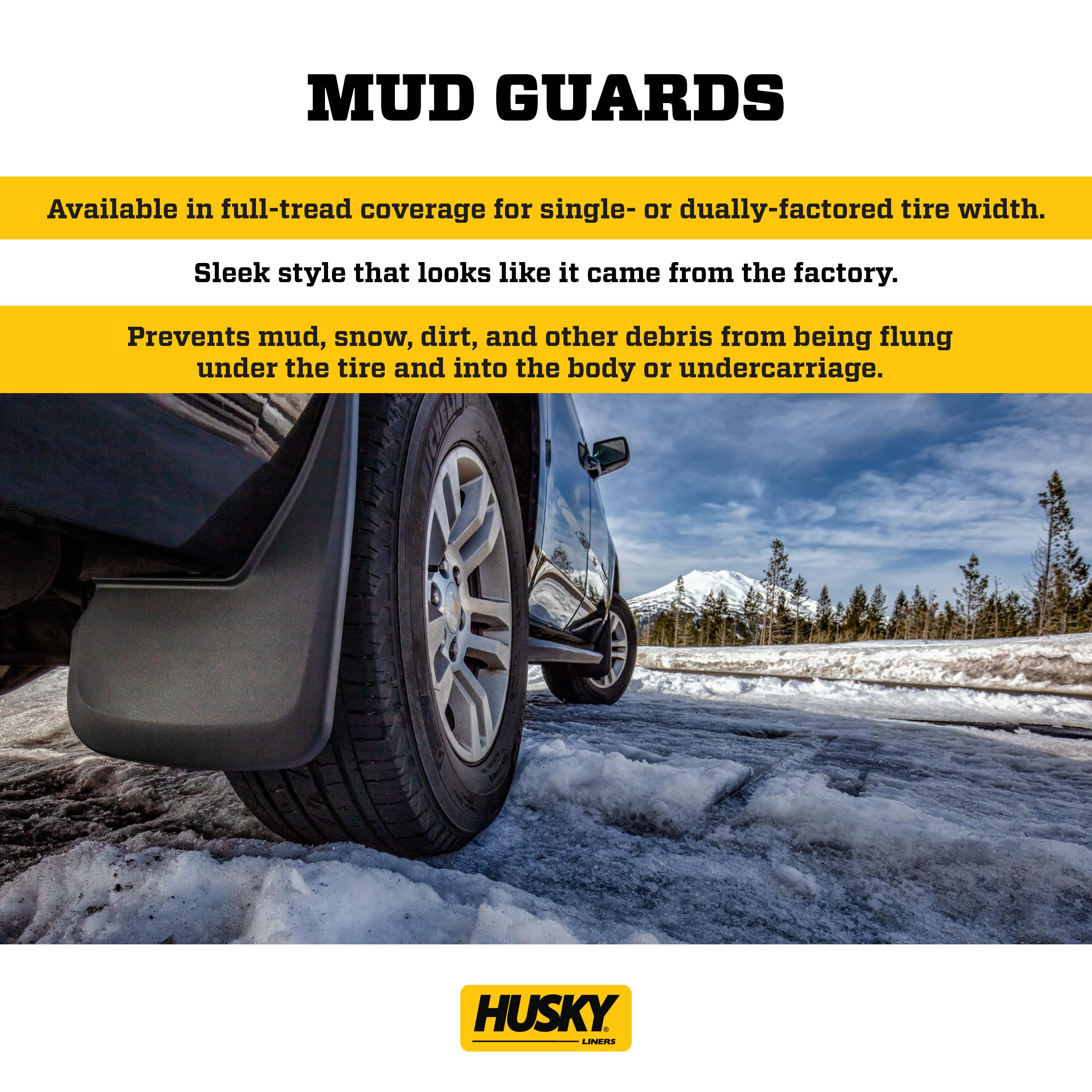 Husky Liners - Rear Mud Guards | 2014-2018 Gmc Sierra 1500, 2019 Gmc Sierra 1500 Limited, 2015-2019 Gmc Sierra 2500/3500 Hd W/Si