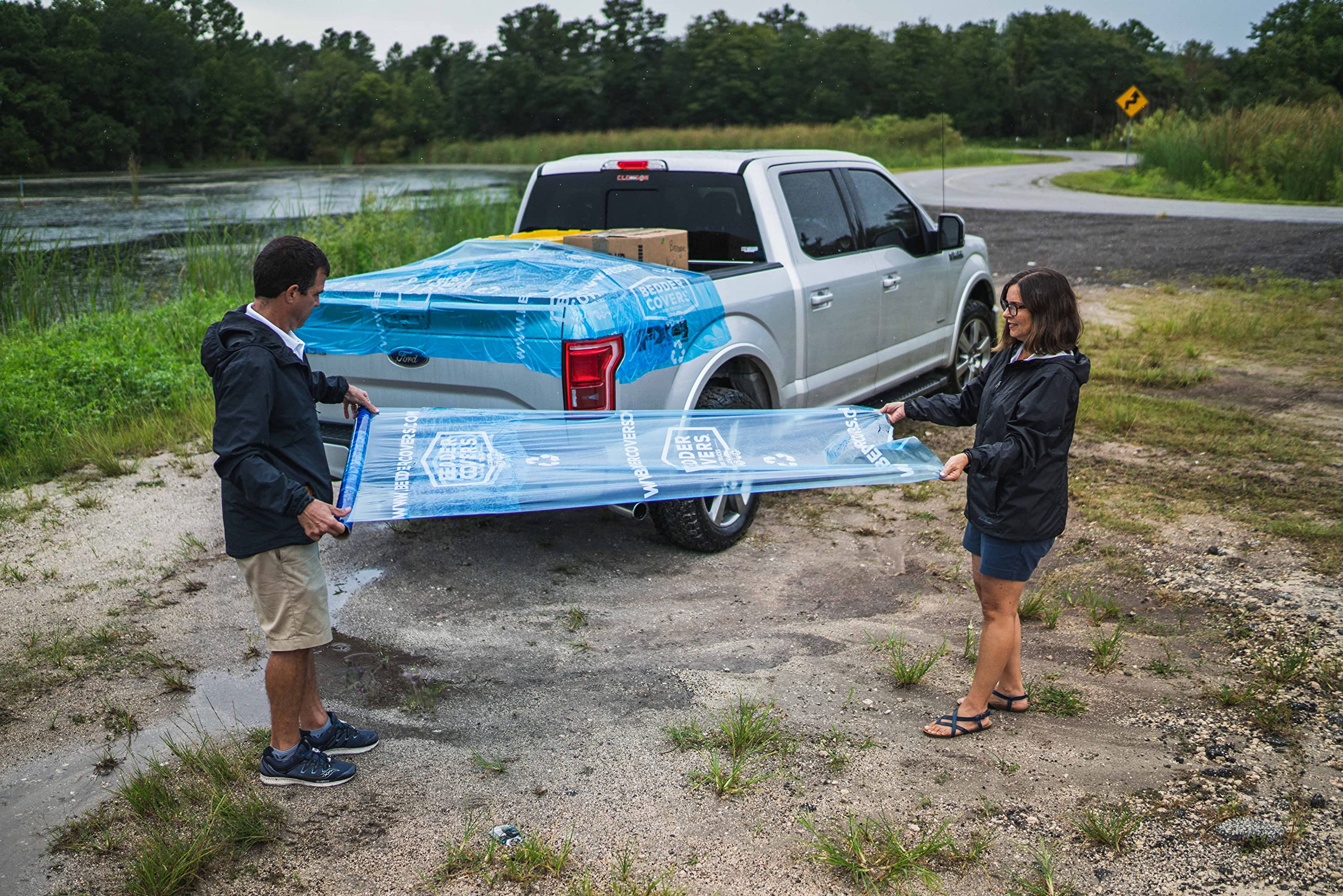 Bedder Covers Pickup Truck Bed Cover, self-Adhesive Waterproof wrap 3 ft x 40 ft, fits Any Truck with Any Load, Temporarily Cove