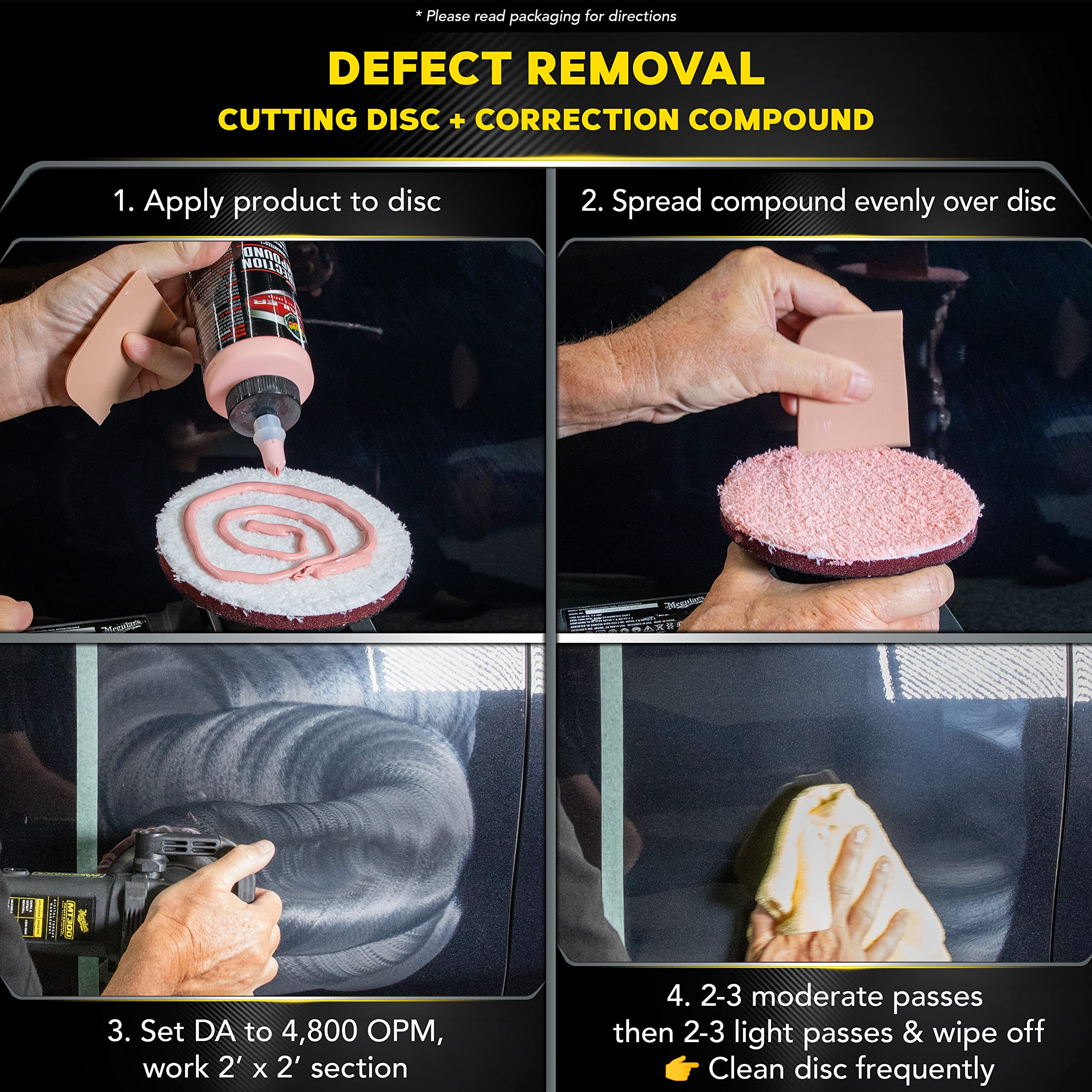 Meguiar'S Da Microfiber Correction System 5'' Starter Kit, Complete Paint Correction Kit With Cutting Discs, Backing Plate, Corr