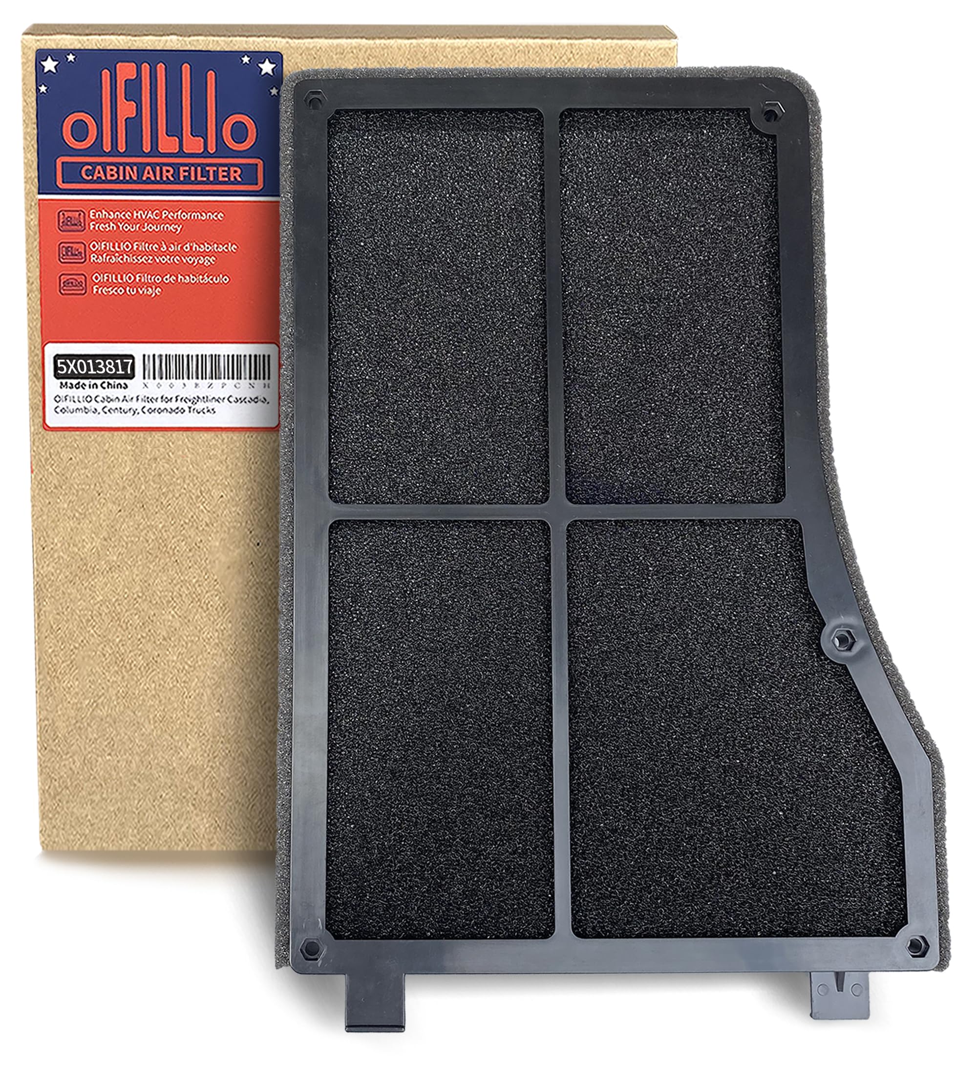 Oifillio Cabin Air Filter For Peterbilt 389 388 579 567 367 365 337 330 Trucks 2013-2023 Select Models | Replace 5X013817, 5S013