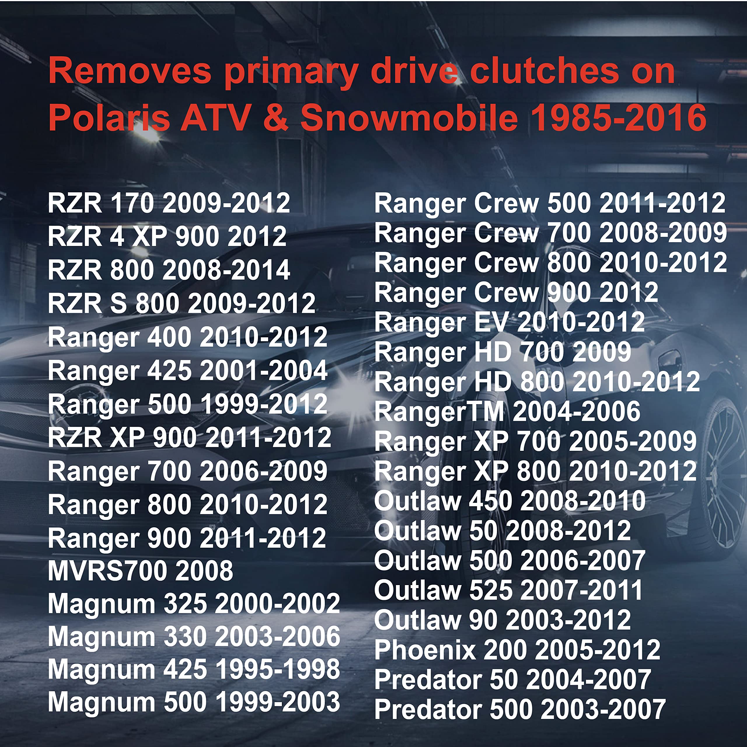 Dphxf Primary & Secondary Drive Clutch Puller Tool Set 2870903 2870506 Replacement For Polaris Atv