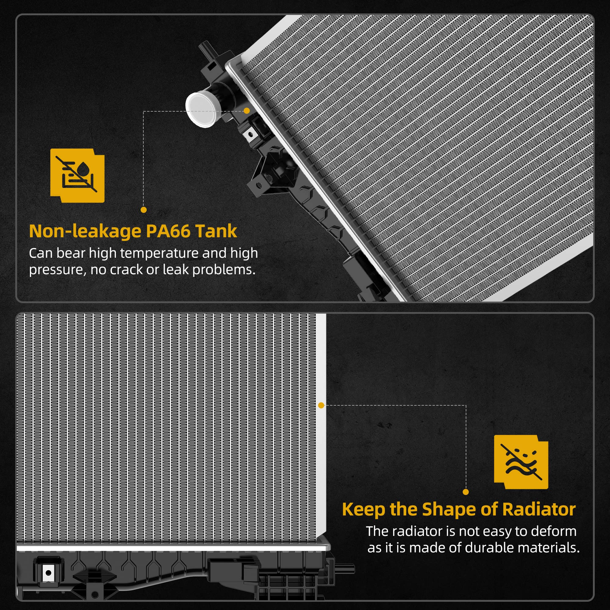 Dwvo Radiator Complete Radiator Compatible With 2013-2015 Chevy Malibu 2016 Malibu Limited 2016-2018 Impala Ls Lt Ltz L4 2.5L