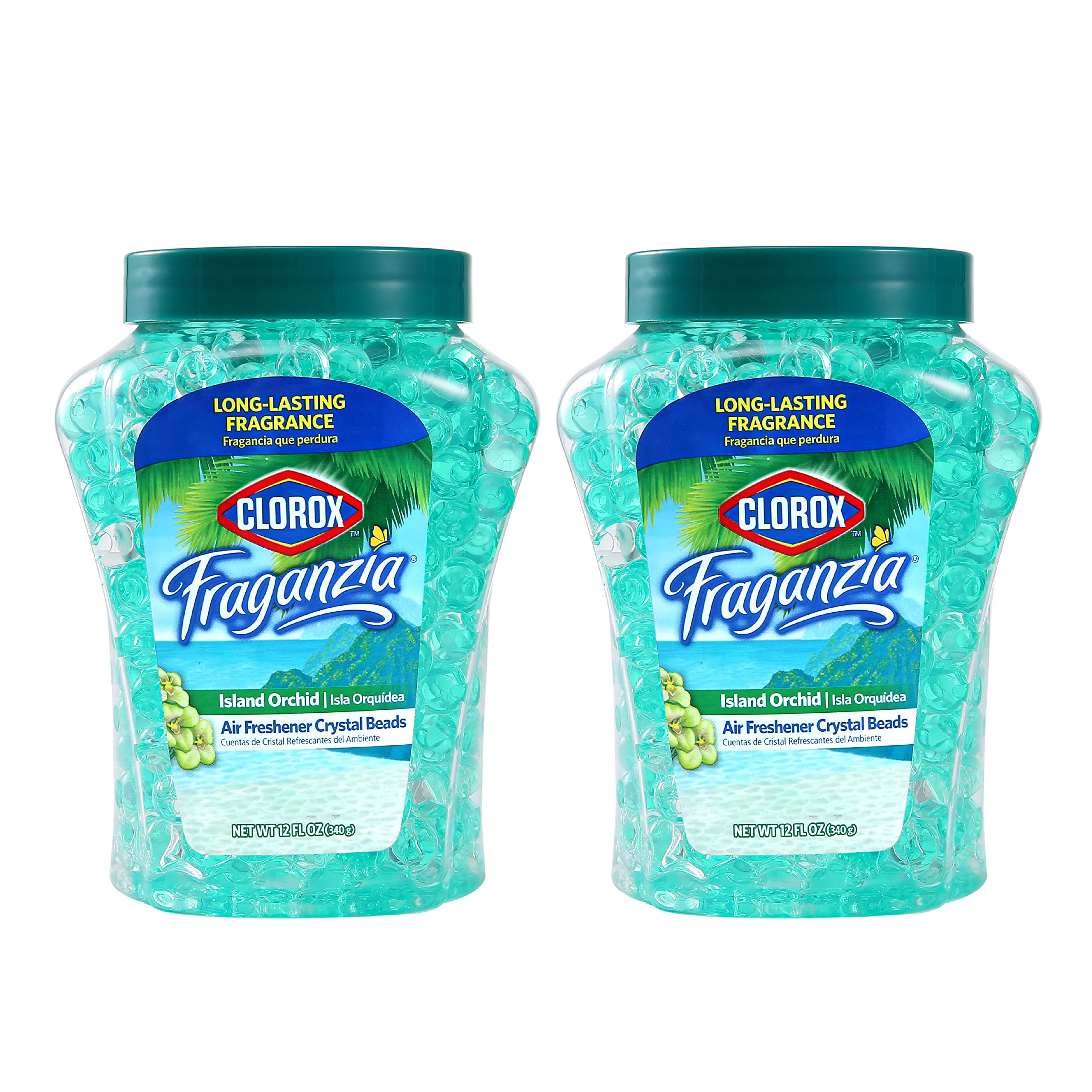 Clorox Fraganzia Aircare Beads Twin Pack Two 12oz Island Orchid LongLasting Air Freshener Beads Gel Beads Air Freshener in Islan