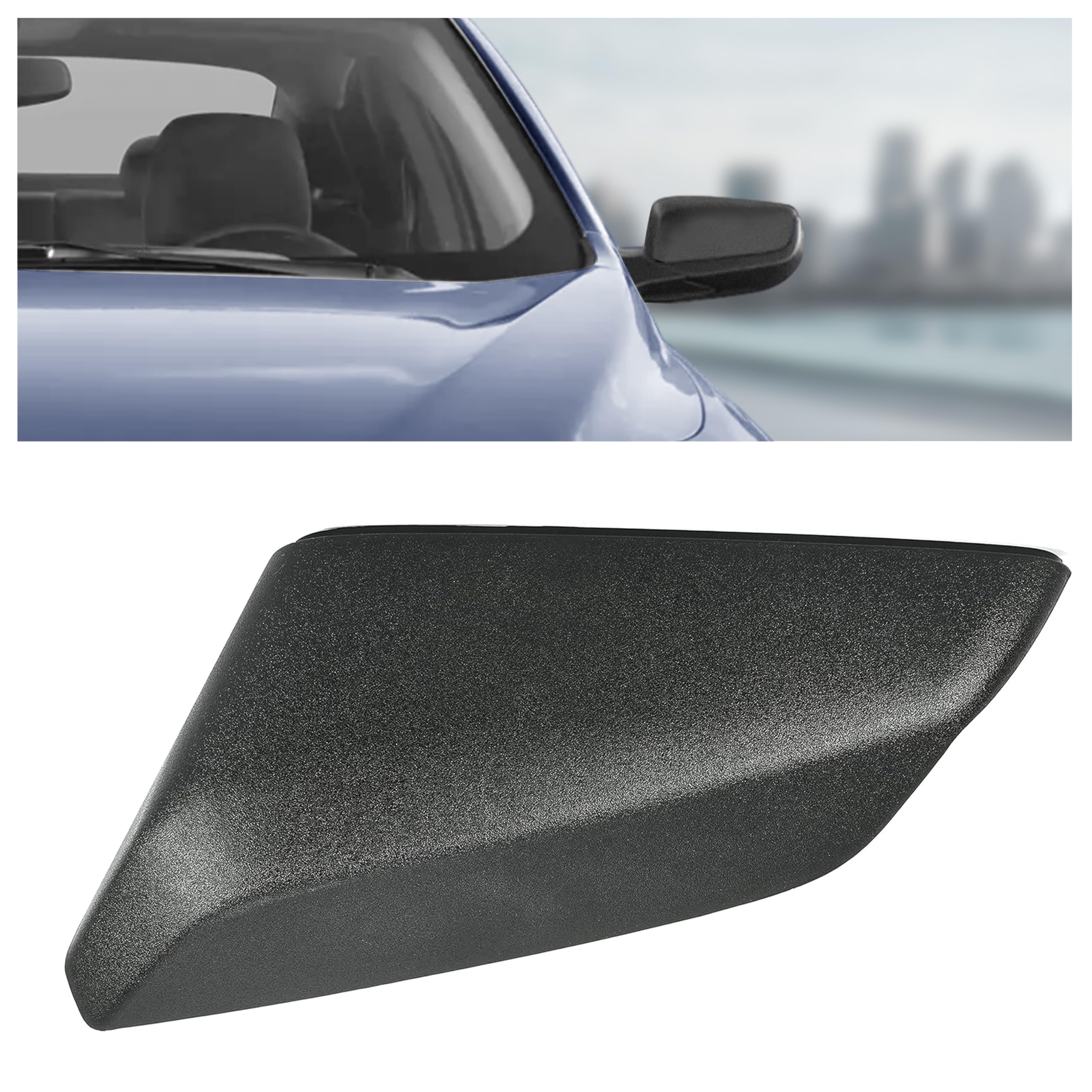 HECASA Mirror Cover Compatible with 2016-2022 Chevy Chevrolet Malibu Replacement for 84026841 Black Plastic Driver Side
