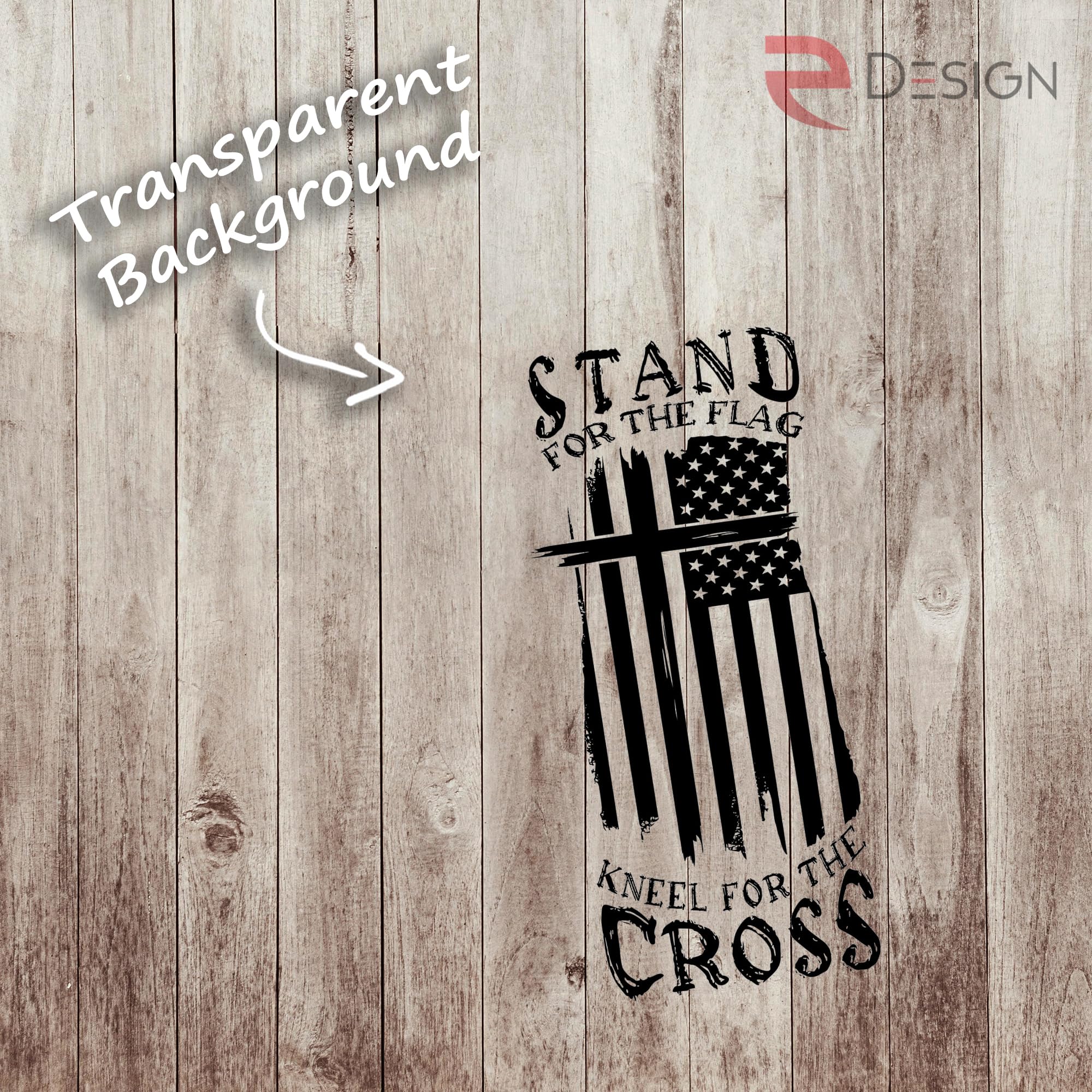 Edesign Stand For The Flag Kneel For The Cross Sticker Decal Vinyl - 5 Inches - Premium Vinyl Sticker For Cars Trucks Laptops An