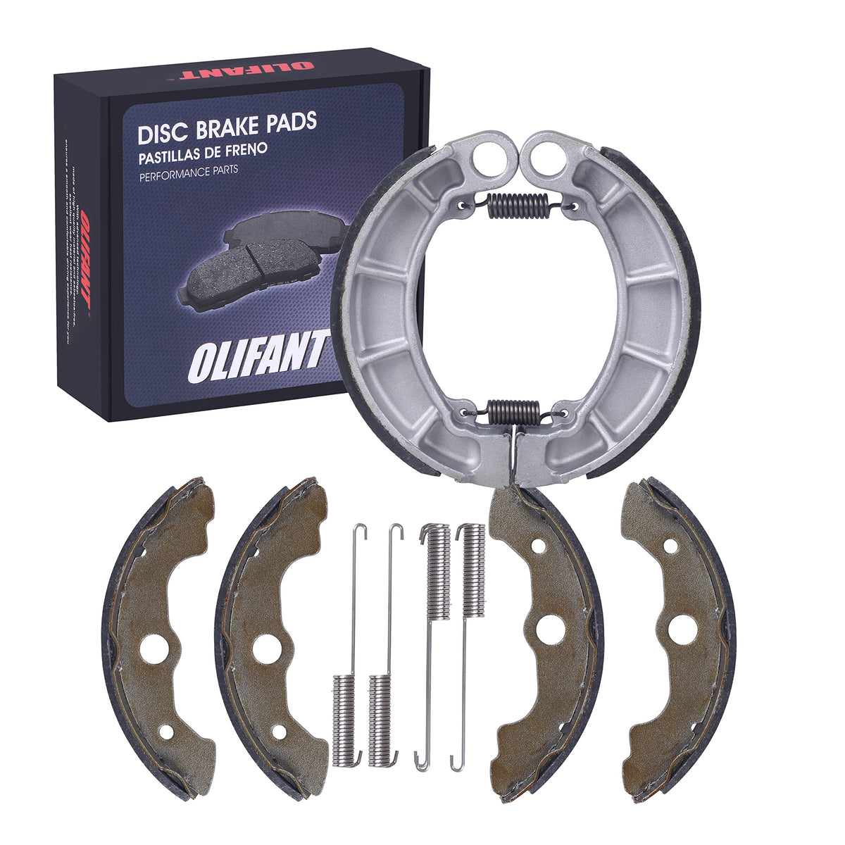 Front & Rear Brake Shoes for Honda Rancher 350 2000-2006/ Honda Rancher 400 2004-2007/Honda Foreman 400 1995-2003/Honda Foreman 