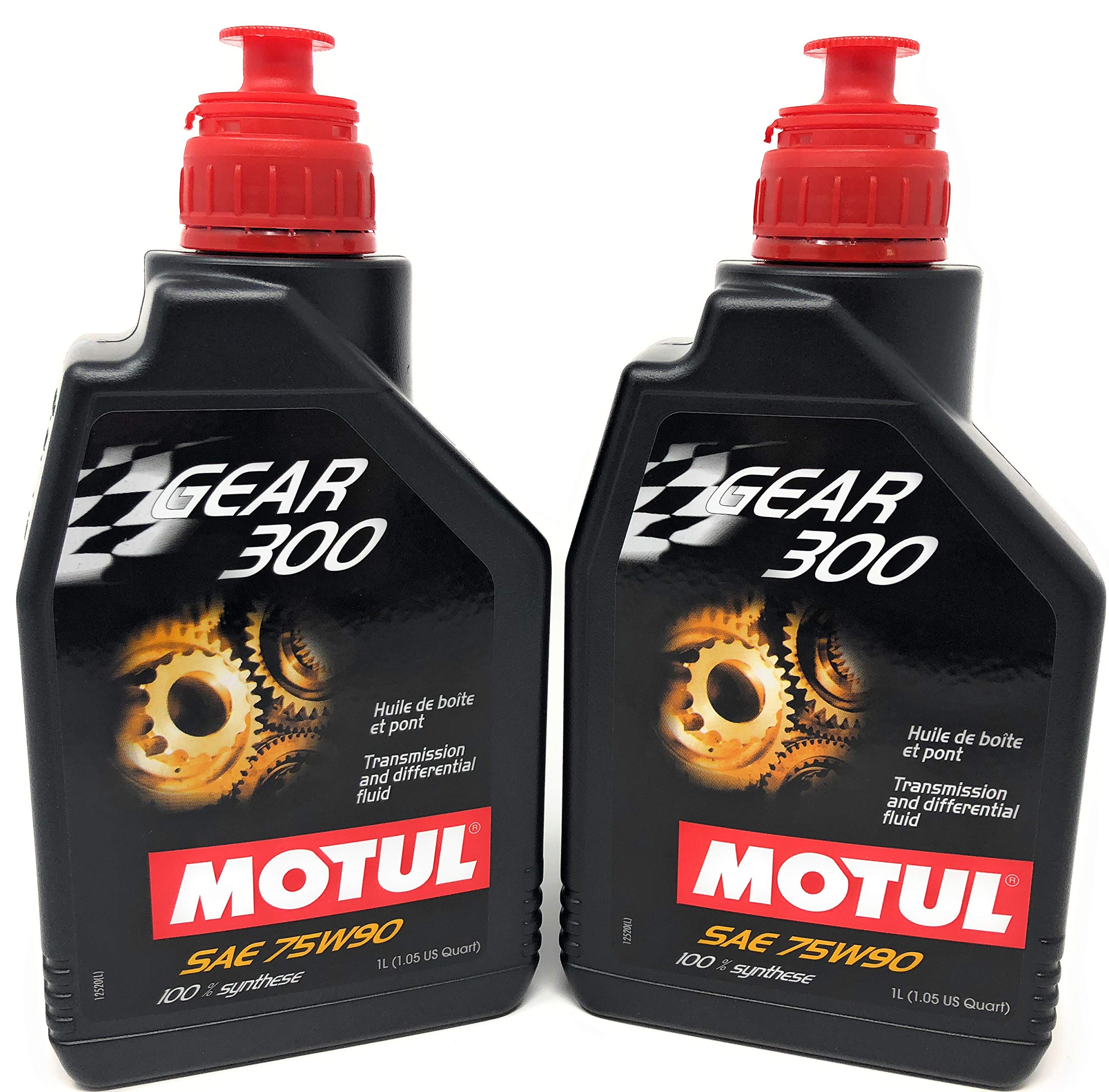 Motul 105777 Gear 300 75W90 100% Synthetic Gear Tans Diff Oil (2 Liter) 2 Pack