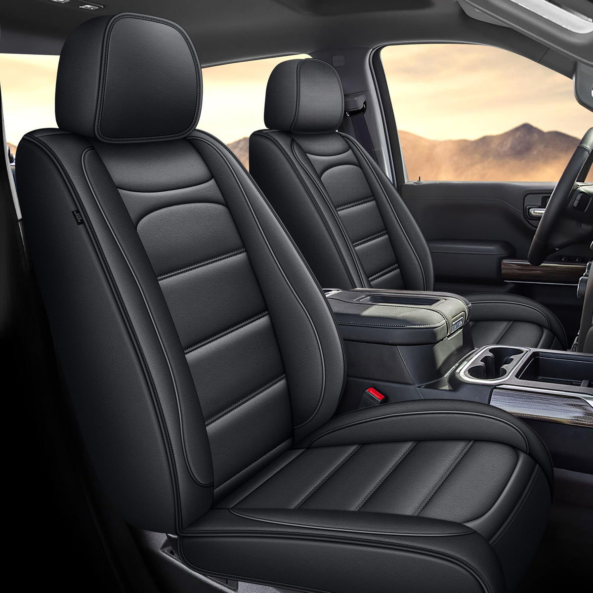 Seat Covers Fit for Silverado: 2019-2024 2025 Chevy Chevrolet Silverado GMC Sierra 1500 2500HD 3500HD Trail Boss Z71 Crew Double