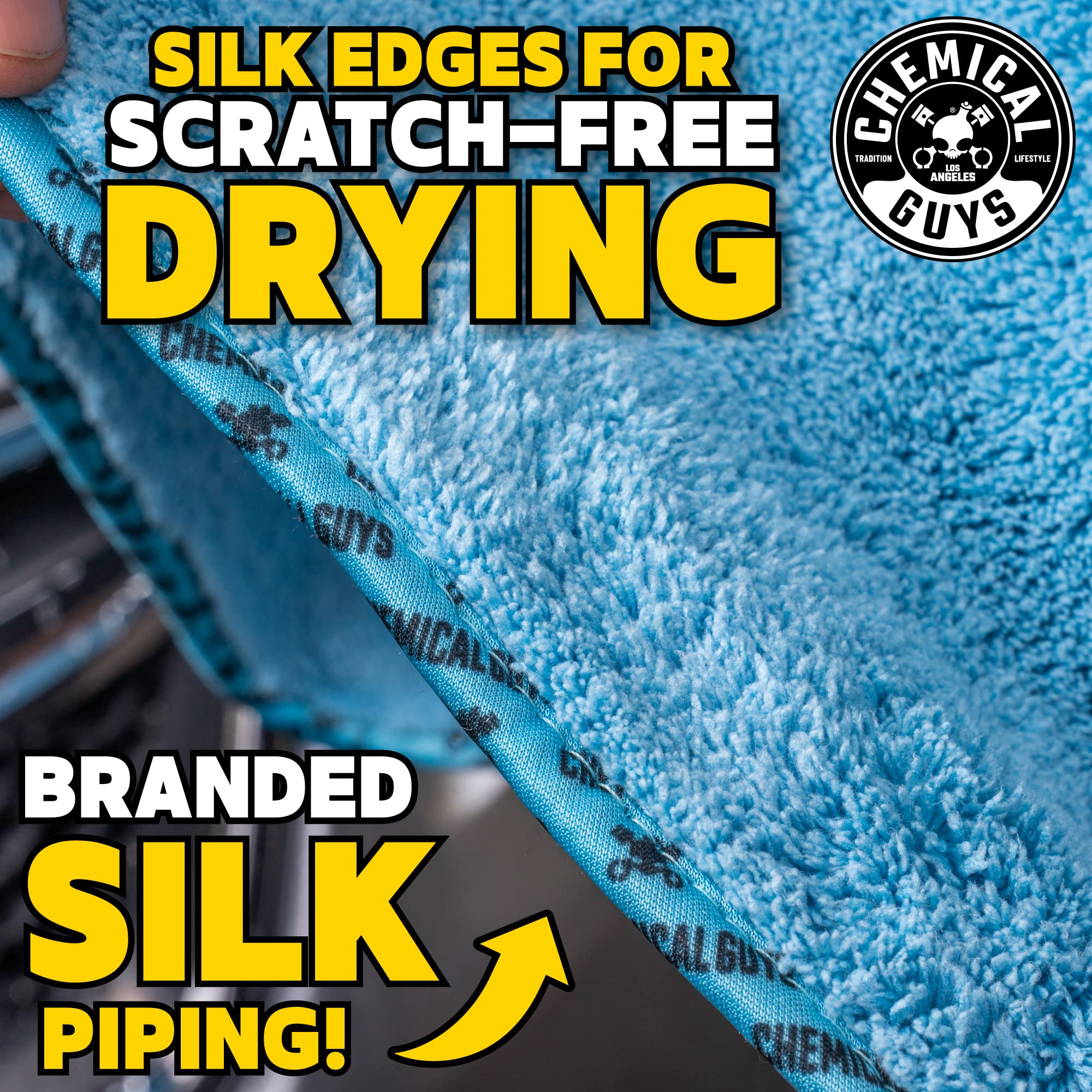 Chemical Guys Woolly Mammoth Large, Super Absorbent And Soft Microfiber Towels For Cars, Blue (36 X 25 Inches)